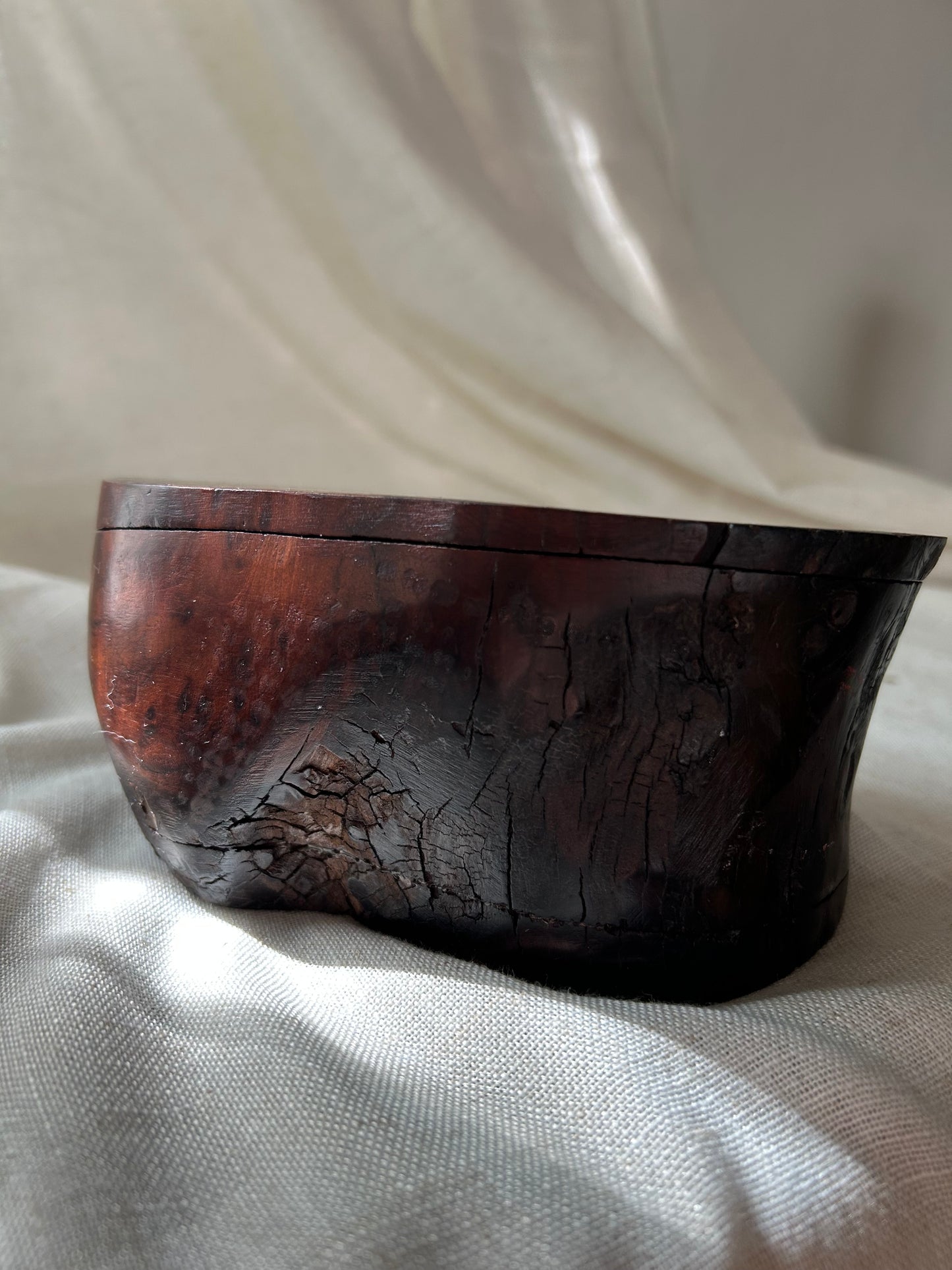 Vintage California Redwood Slice Trinket Box