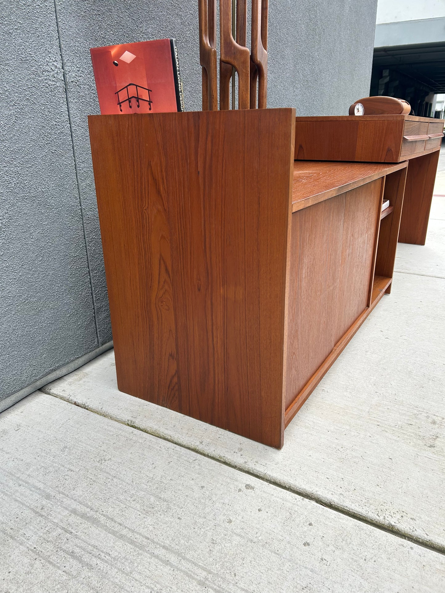 MCM Danish Teak Modular Credenza, Corner Desk or Media Console, Circa 1970s