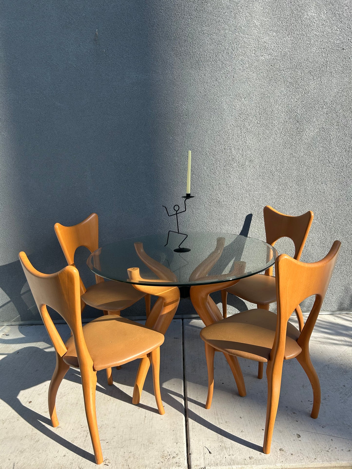 Vintage Italian Sculptural Dining Set, circa 1980s