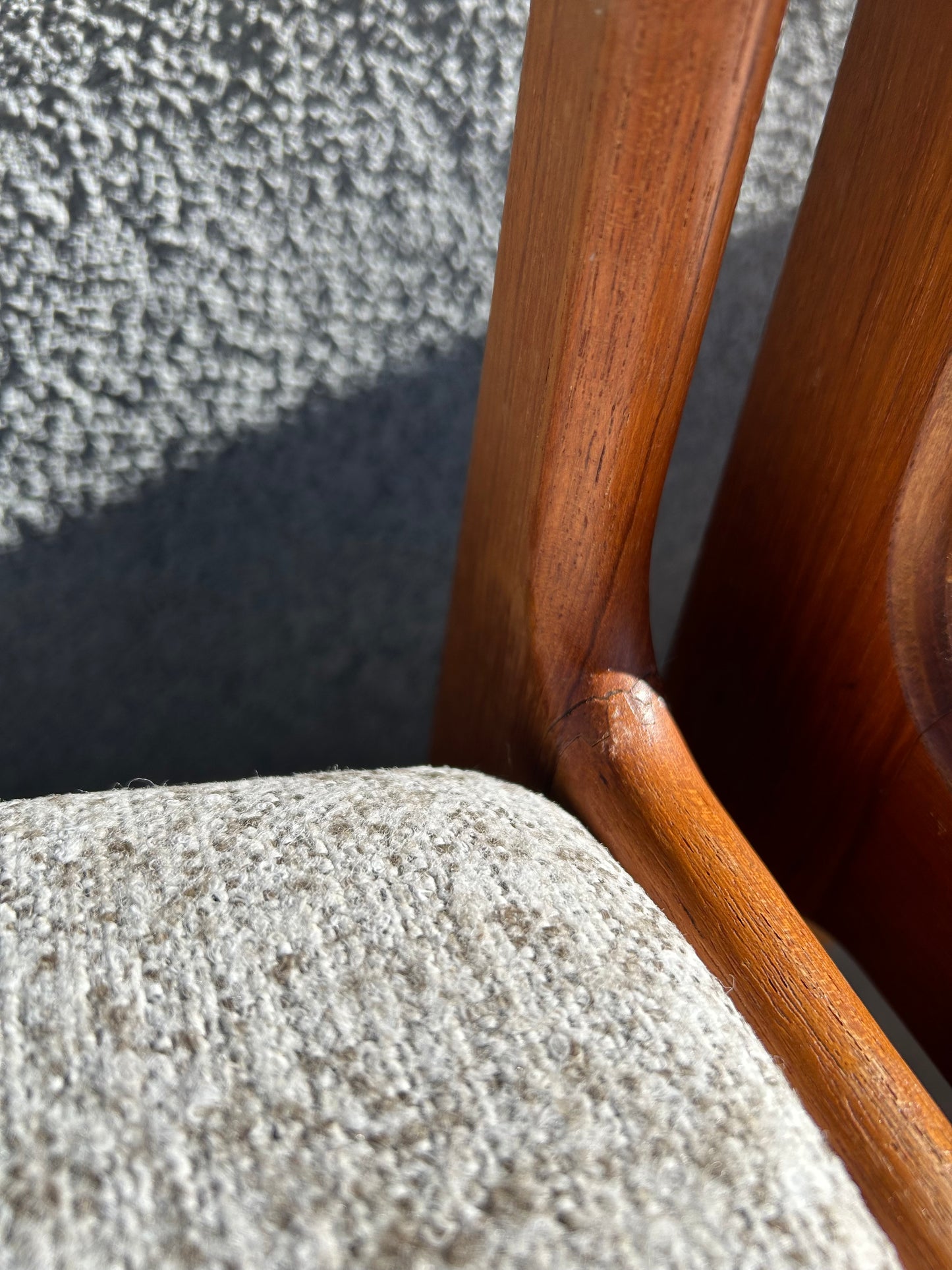 Set of 4 Danish Teak Upholstered Dining Chairs