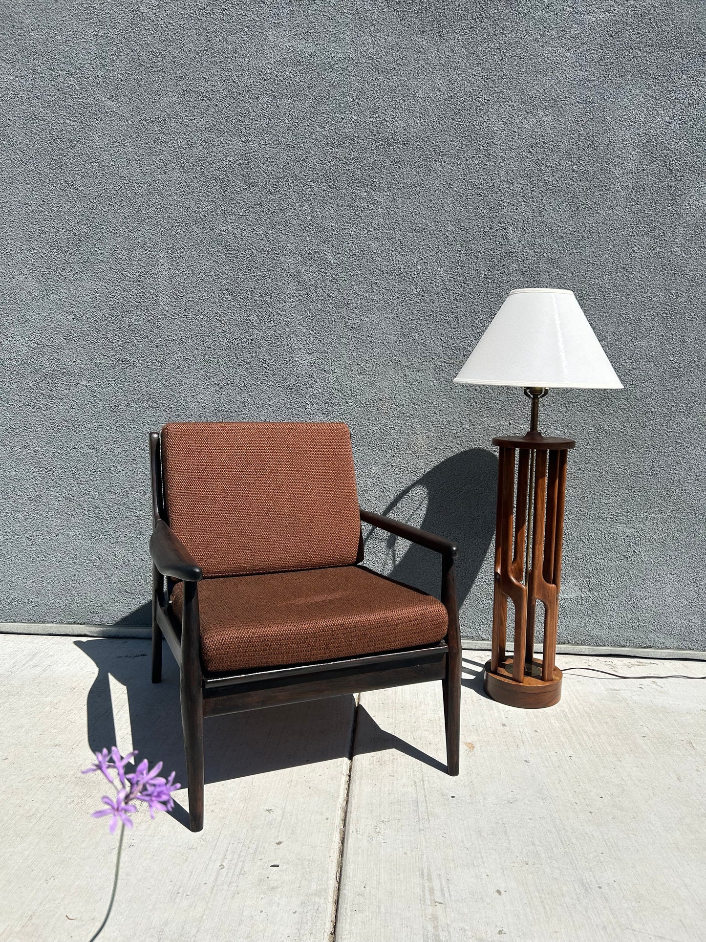 Mid Century Modern Walnut Lounge Chair, Circa 1960s