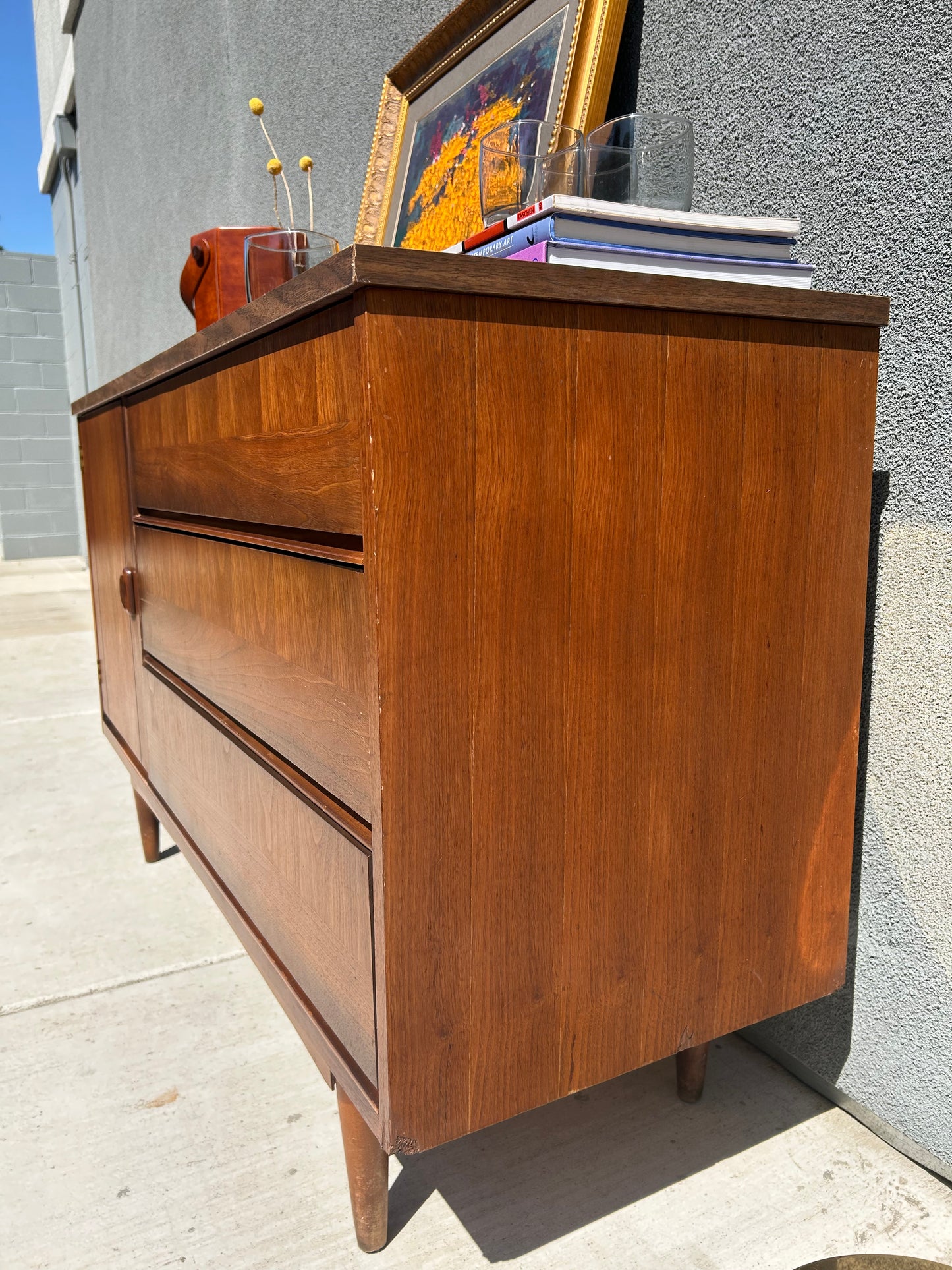 Danish Style Mid Century American Credenza Sideboard, Circa 1960s
