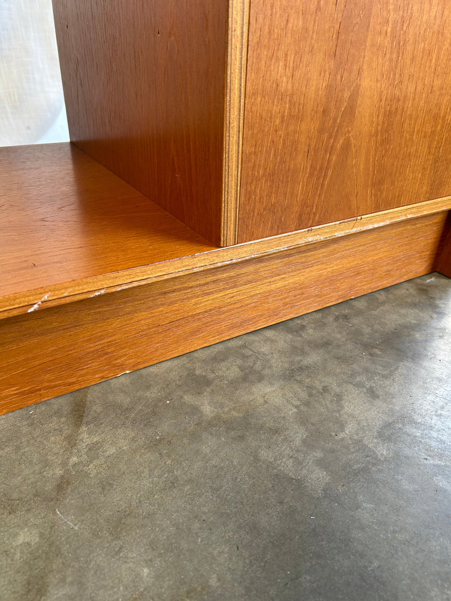 Mid-Century Teak Record Console Cabinet