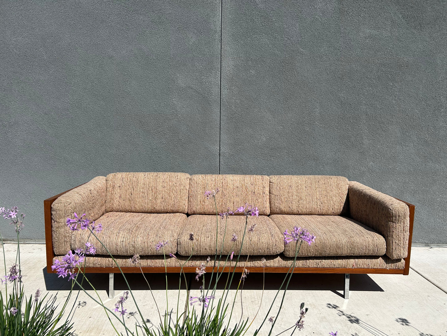 Rare Danish Teak Cased 3 Seater Sofa by Komfort, Circa 1960s