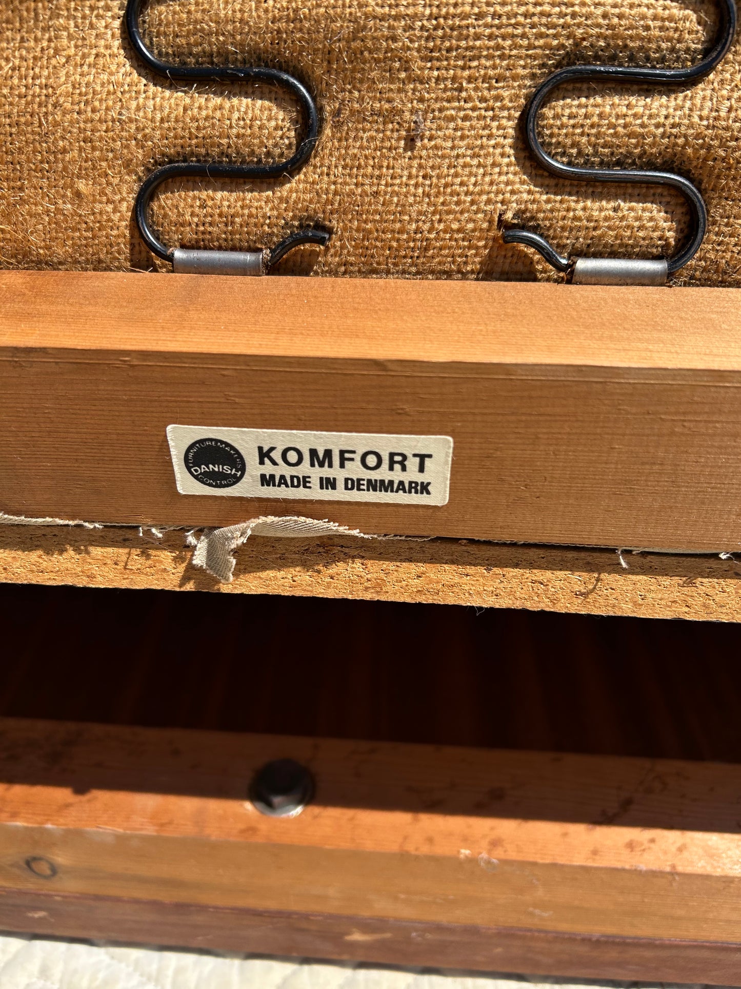 Rare Danish Teak Cased 3 Seater Sofa by Komfort, Circa 1960s