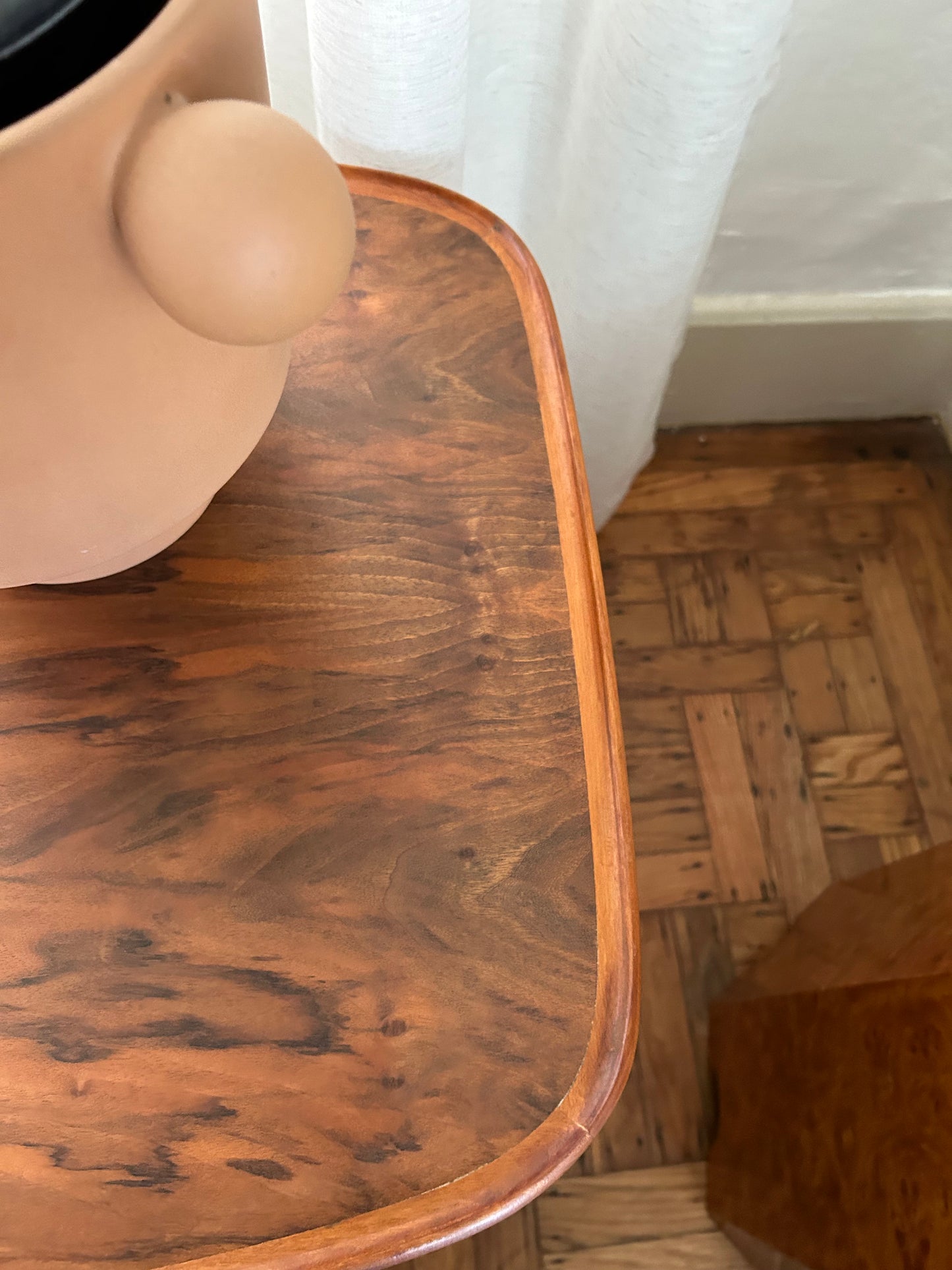 Mid Century Danish Teak and Rattan Table