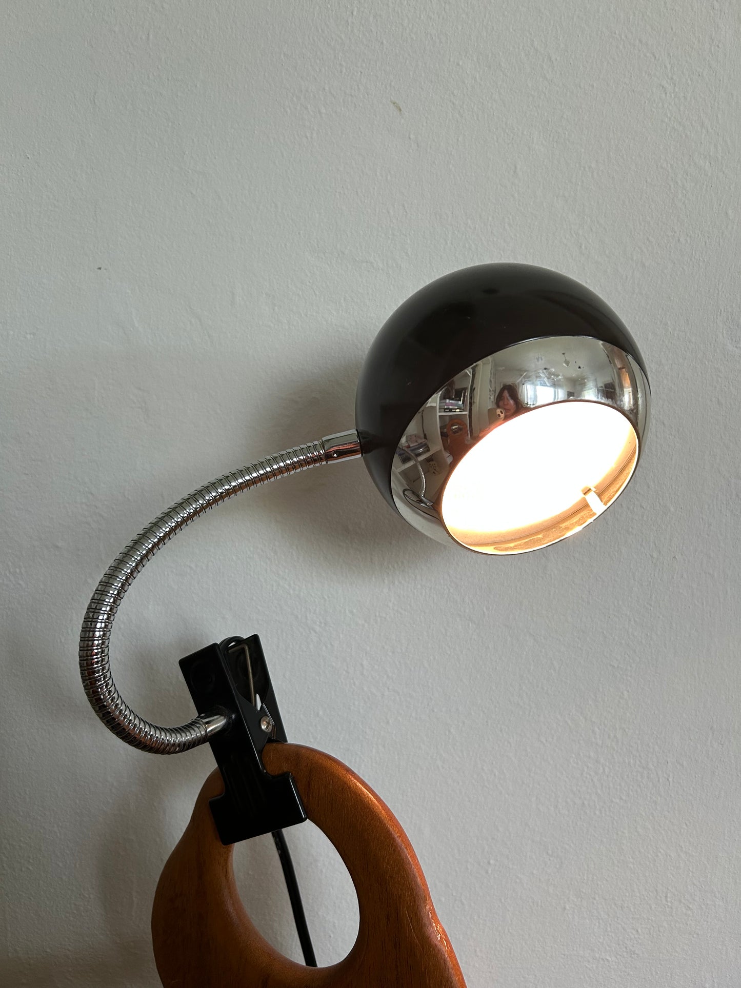 Vintage Chrome Vice Eyeball Lamp
