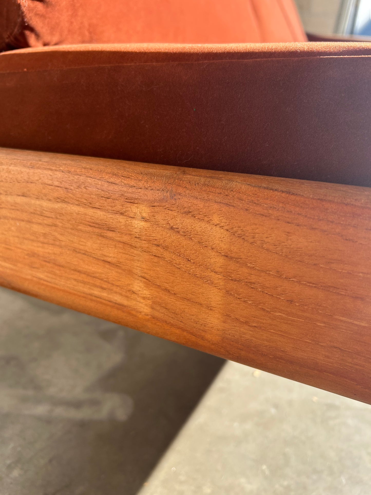 Refinished Danish Style Solid Teak 2-Seater Sofa by KD Furniture, Circa 1970s