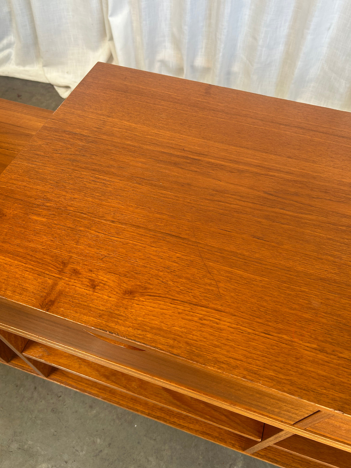 Danish Style Teak Modular Media Record Console Desk