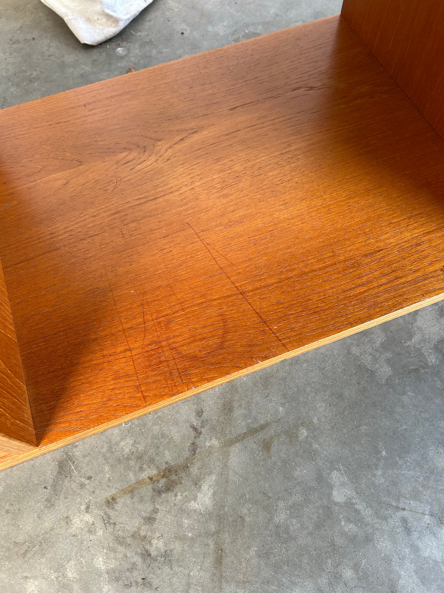 Mid-Century Teak Record Console Cabinet