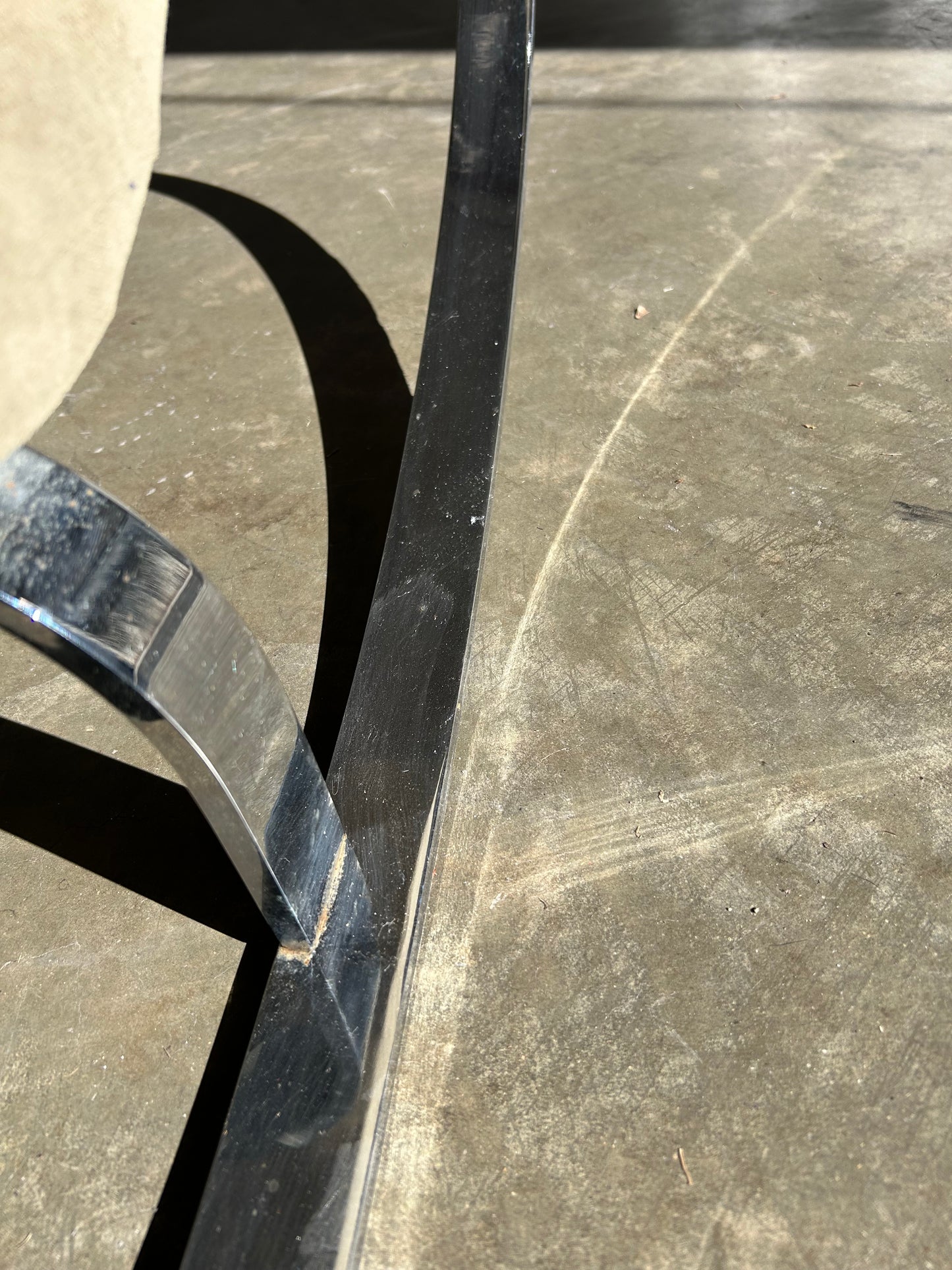 Mid Century Modern Guido Faleschini Chrome and Velvet Rocking Chair, Circa 1960s