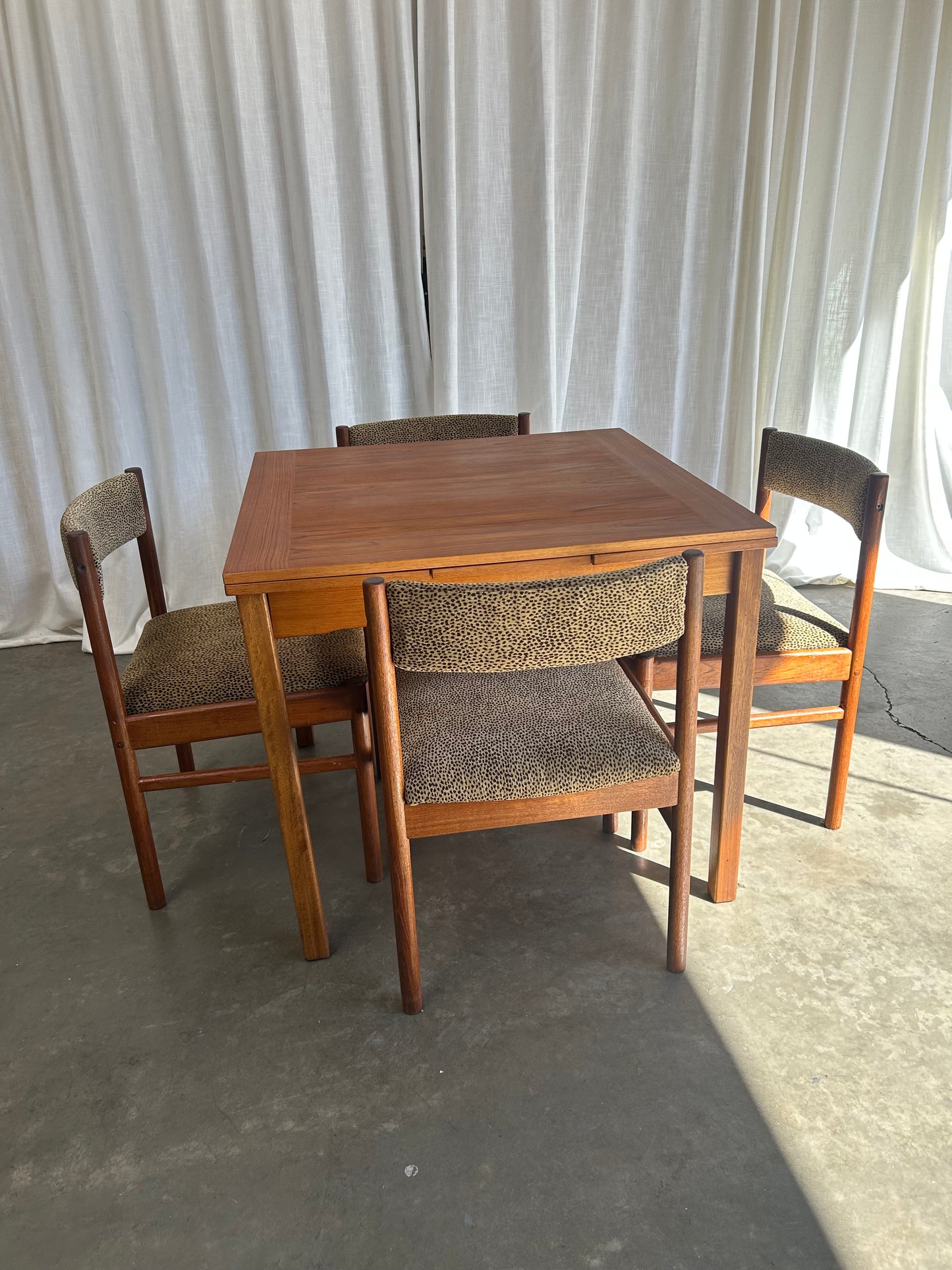 Vintage Danish Teak Extendable Dining Table