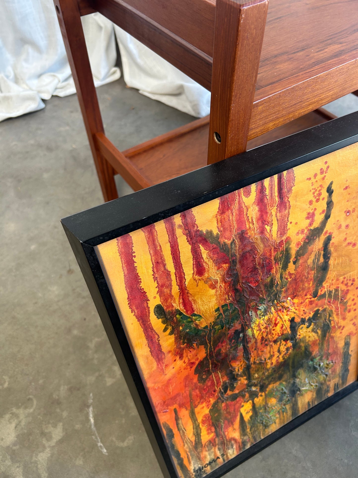 1965 Signed Abstract Expressionist Painting by ‘Thomas’