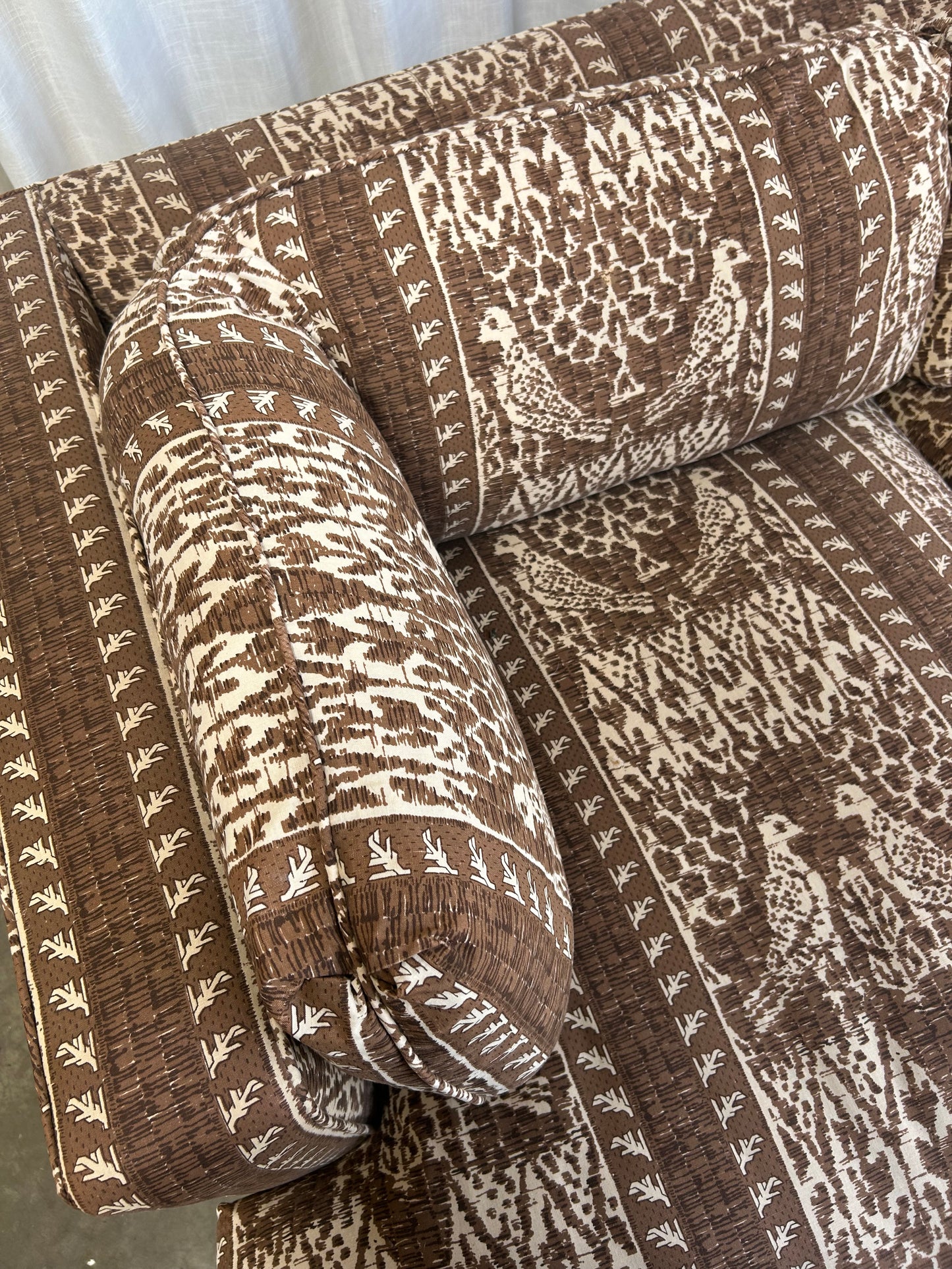 Vintage Batik Mid Century Sofa by Drexel, Circa 1960s