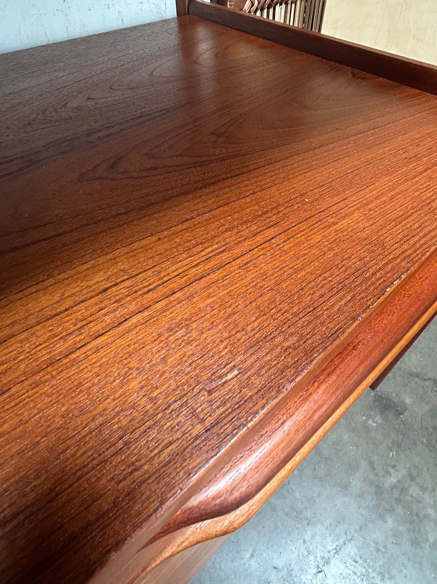 2-3 Bay Pega Teak Modular Wall Unit by Juul Christensen, Imported by Scandiline, Circa 1970s
