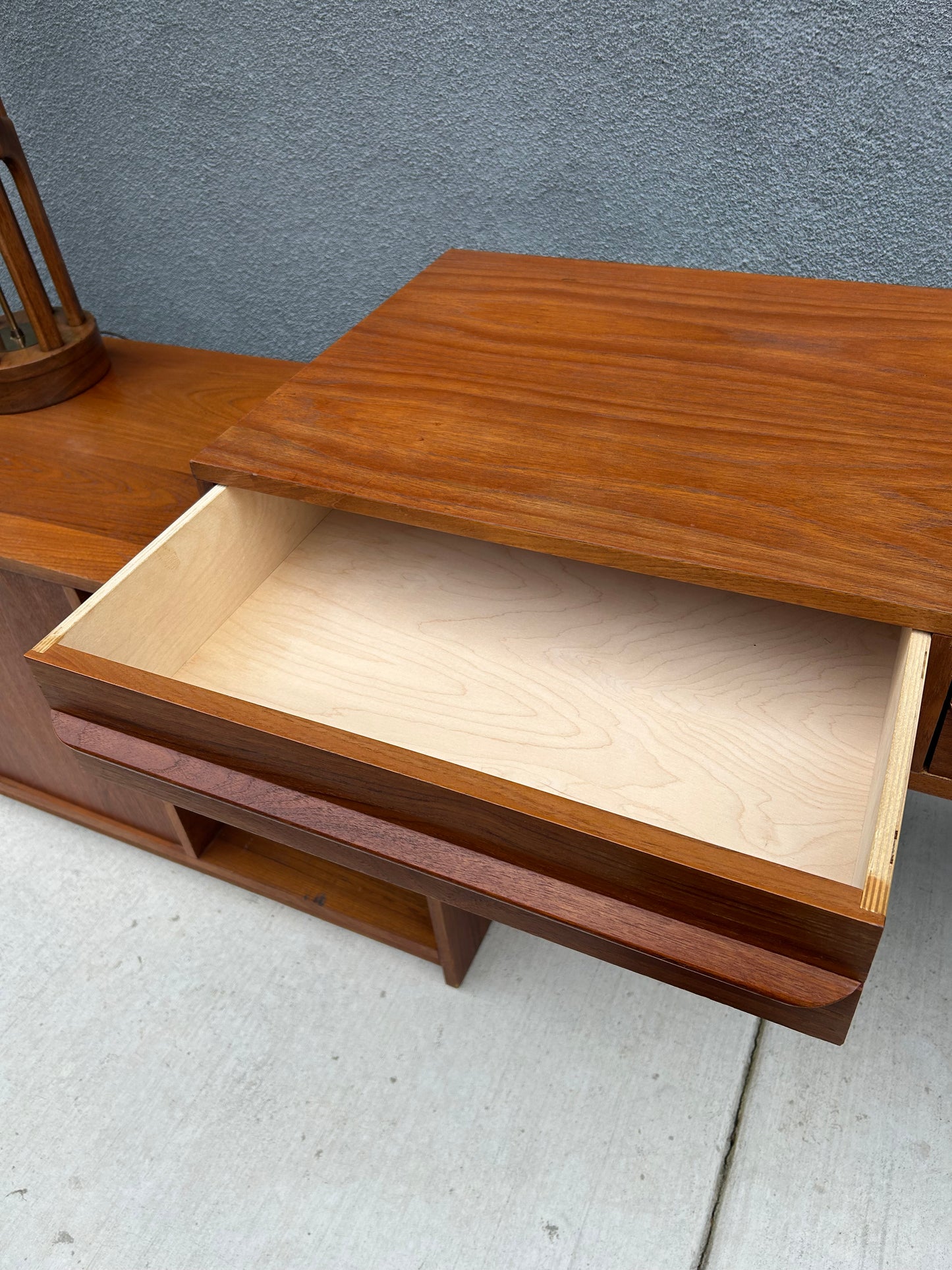 MCM Danish Teak Modular Credenza, Corner Desk or Media Console, Circa 1970s
