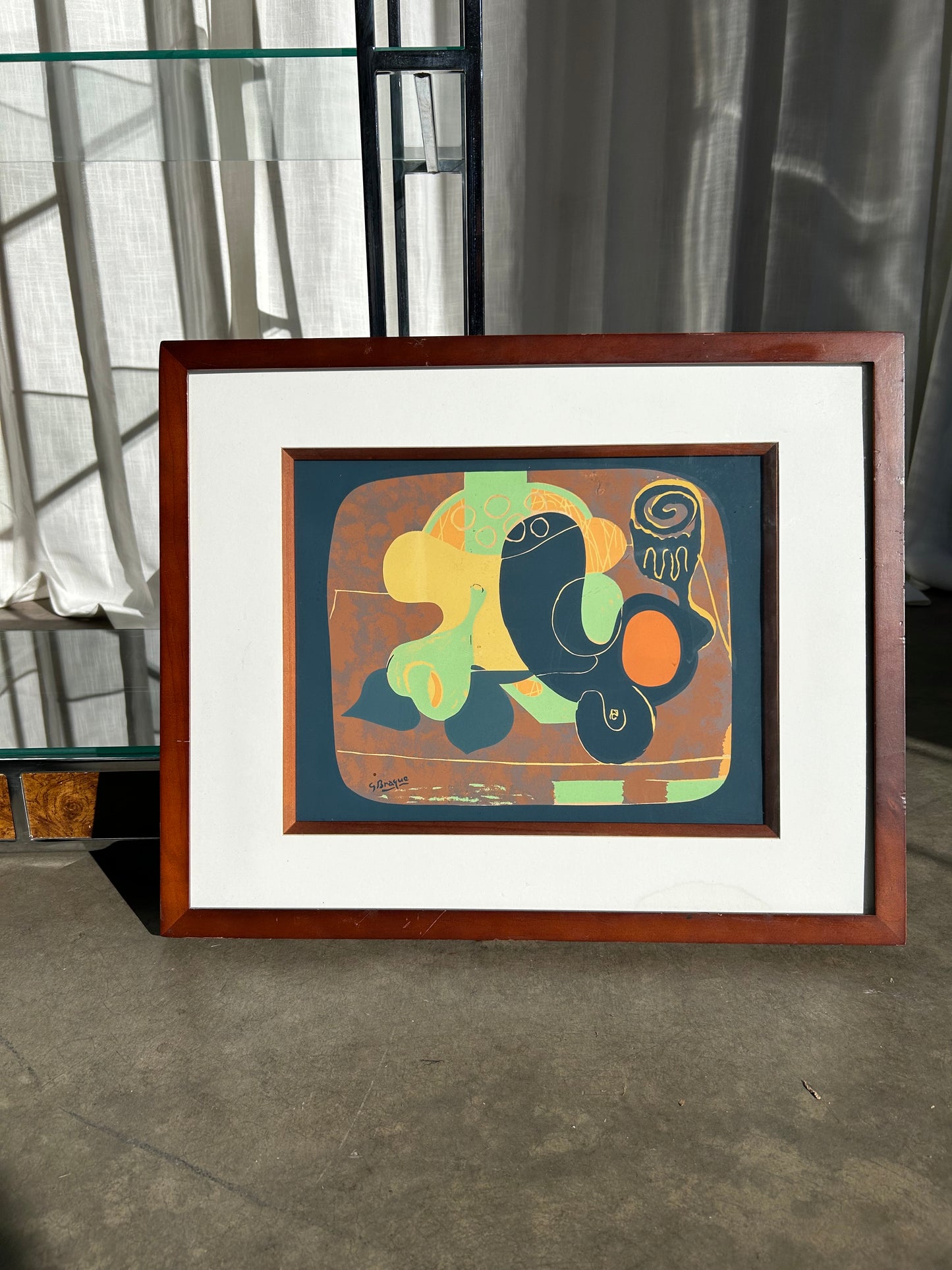 Georges Braque Abstract Still Life Woodcut on Paper, Circa 1950s, Signed