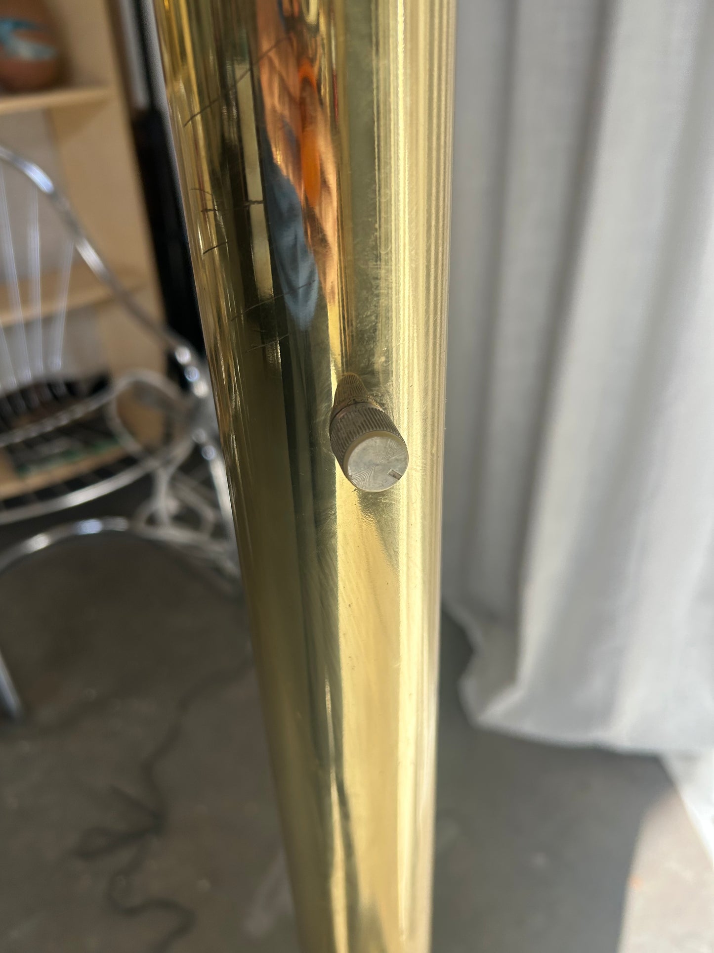 Mid Century Modern Brass 5-Arm Dimmer Spider Floor Lamp