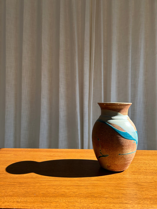 Handmade Drip Glaze Studio Pottery Vase