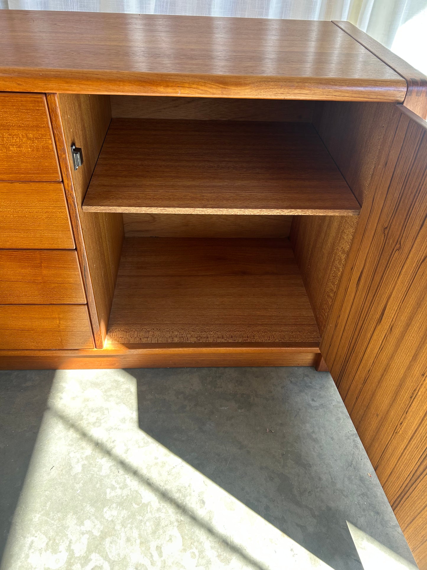 D-Scan Captain Line Scandinavian Modern Teak Credenza, Circa 1970s