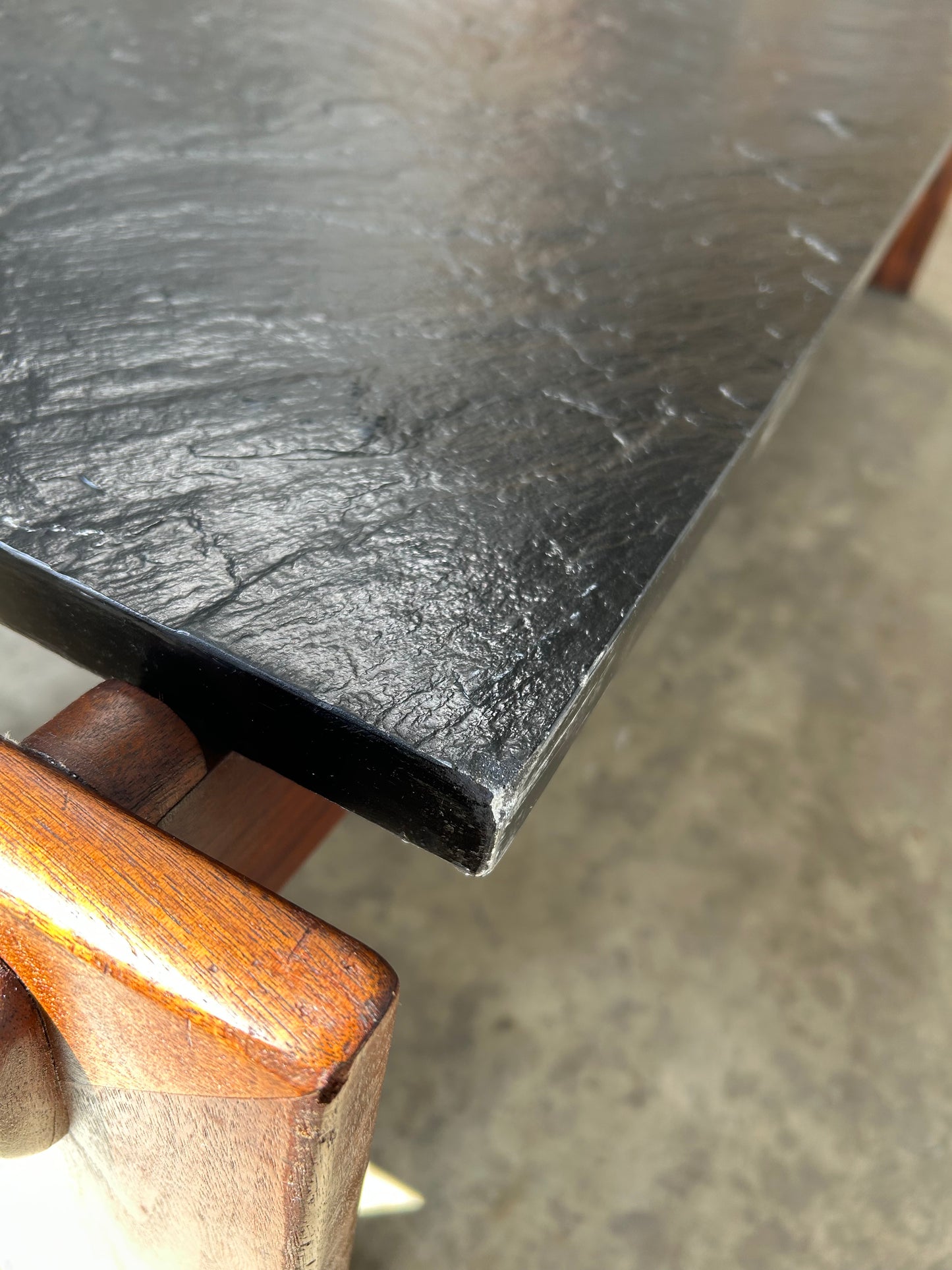 Adrian Pearsall Solid Walnut Slate Top Coffee Table, Circa 1970s