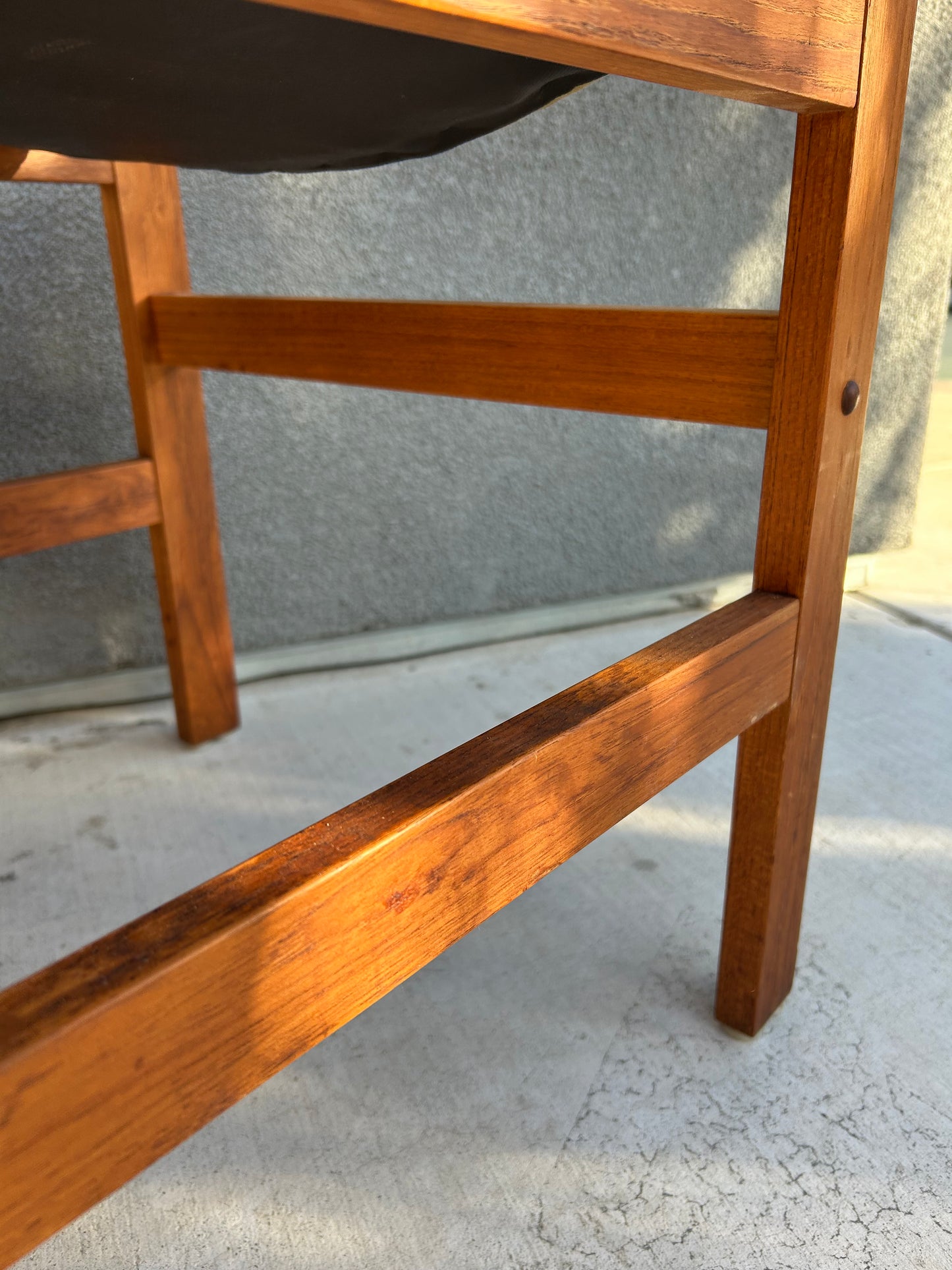 Danish Teak Green Faux Suede Dining Chairs, 7 Available