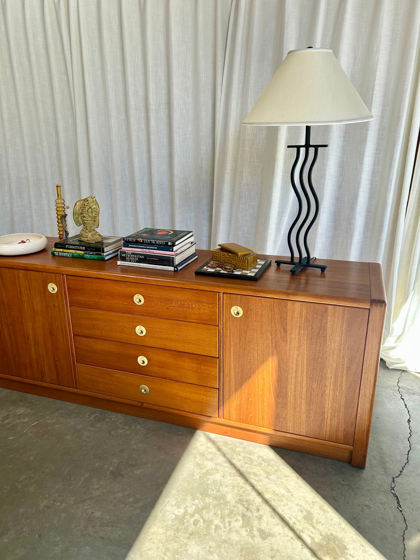 D-Scan Captain Line Scandinavian Modern Teak Credenza, Circa 1970s