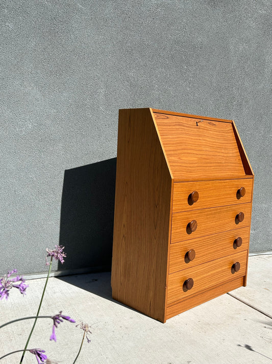Midcentury Teak Secretary Desk by KF Mobler, Circa 1960s