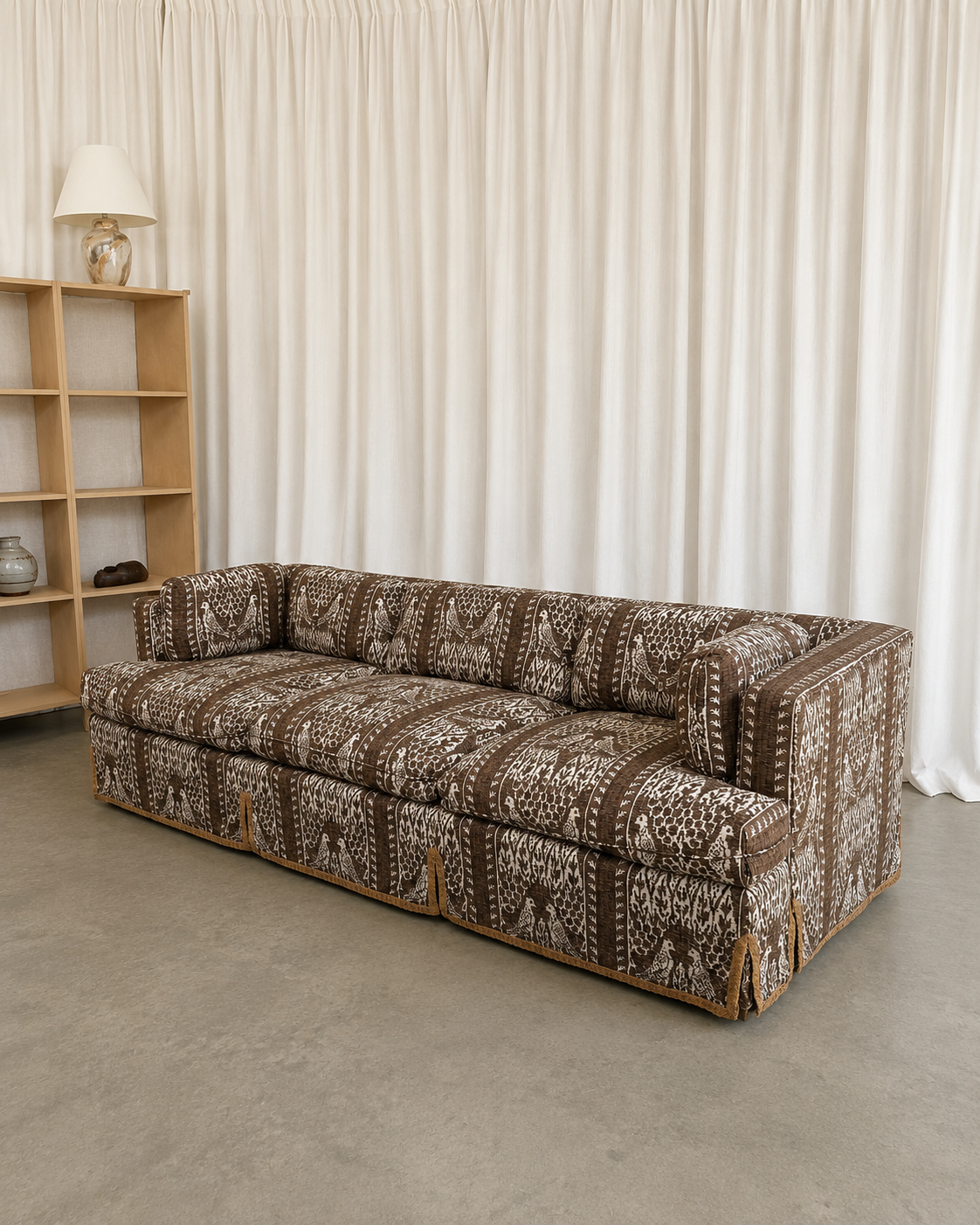 Vintage Batik Mid Century Sofa by Drexel, Circa 1960s
