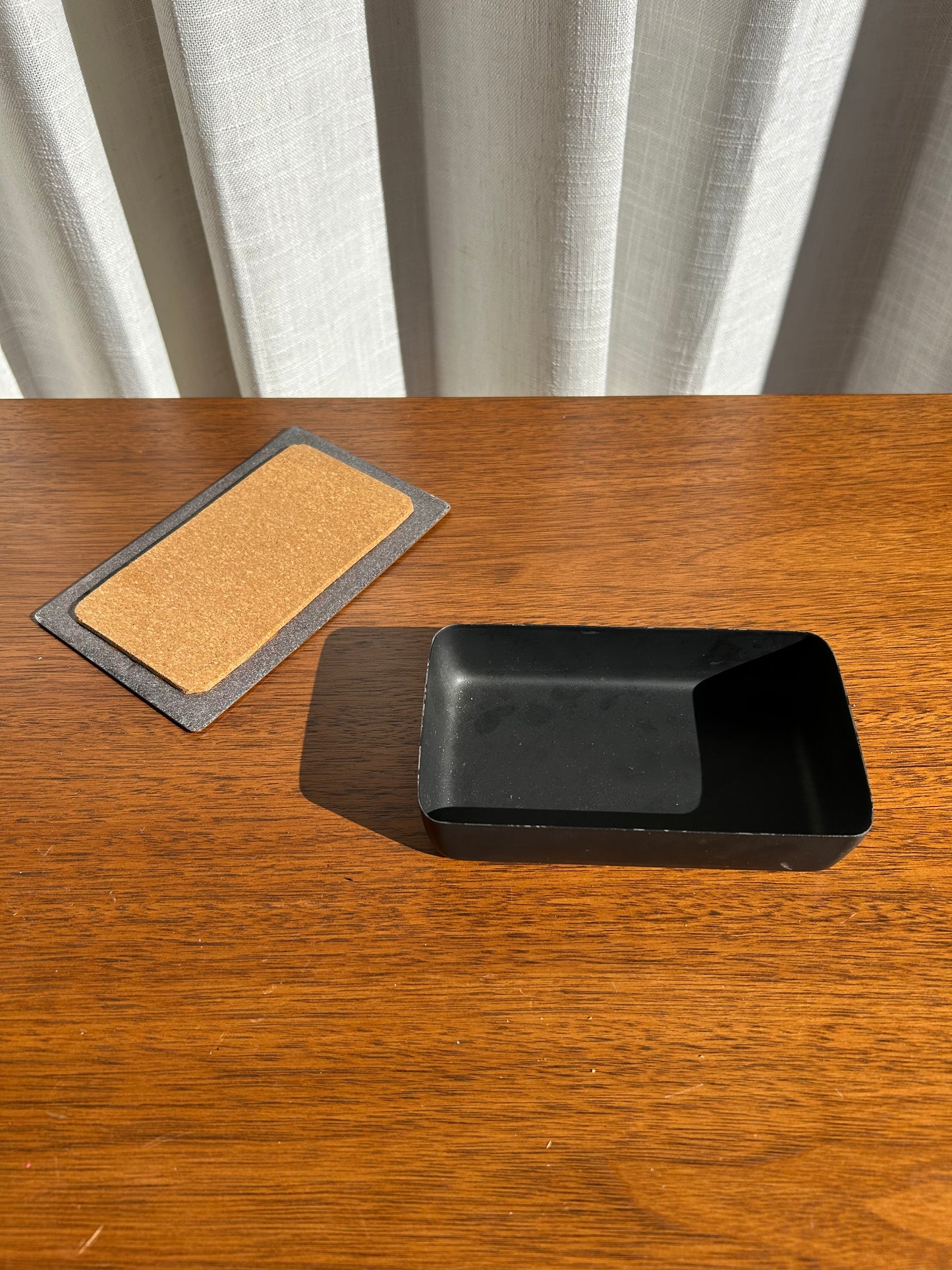 Small MCM Metal Trinket Fish Dish with Lid