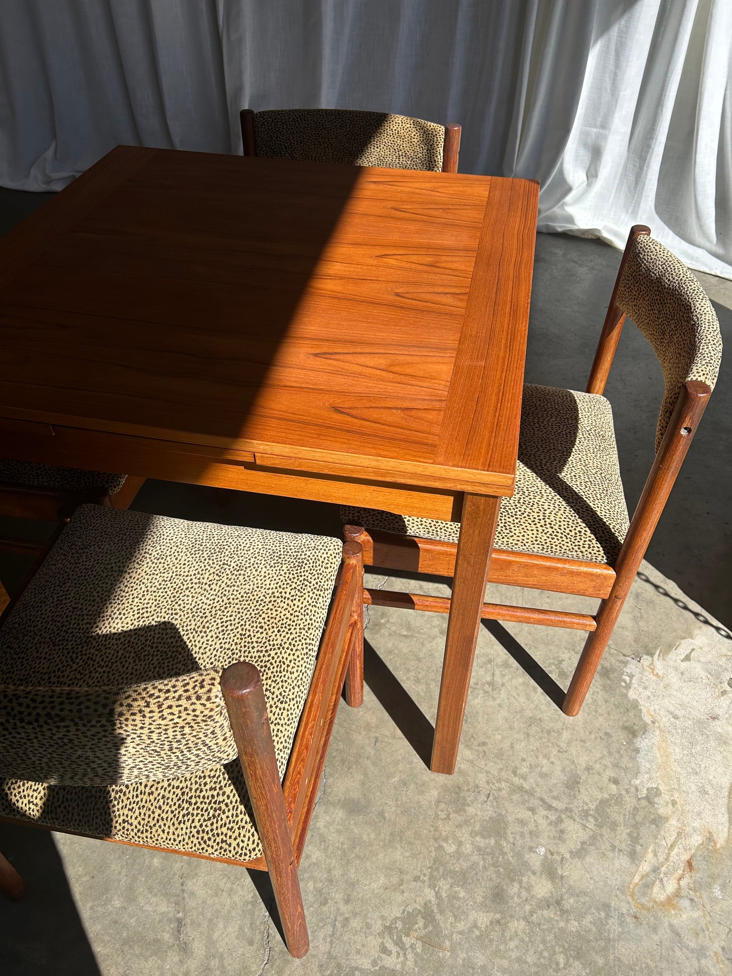 Vintage Danish Teak Extendable Dining Table