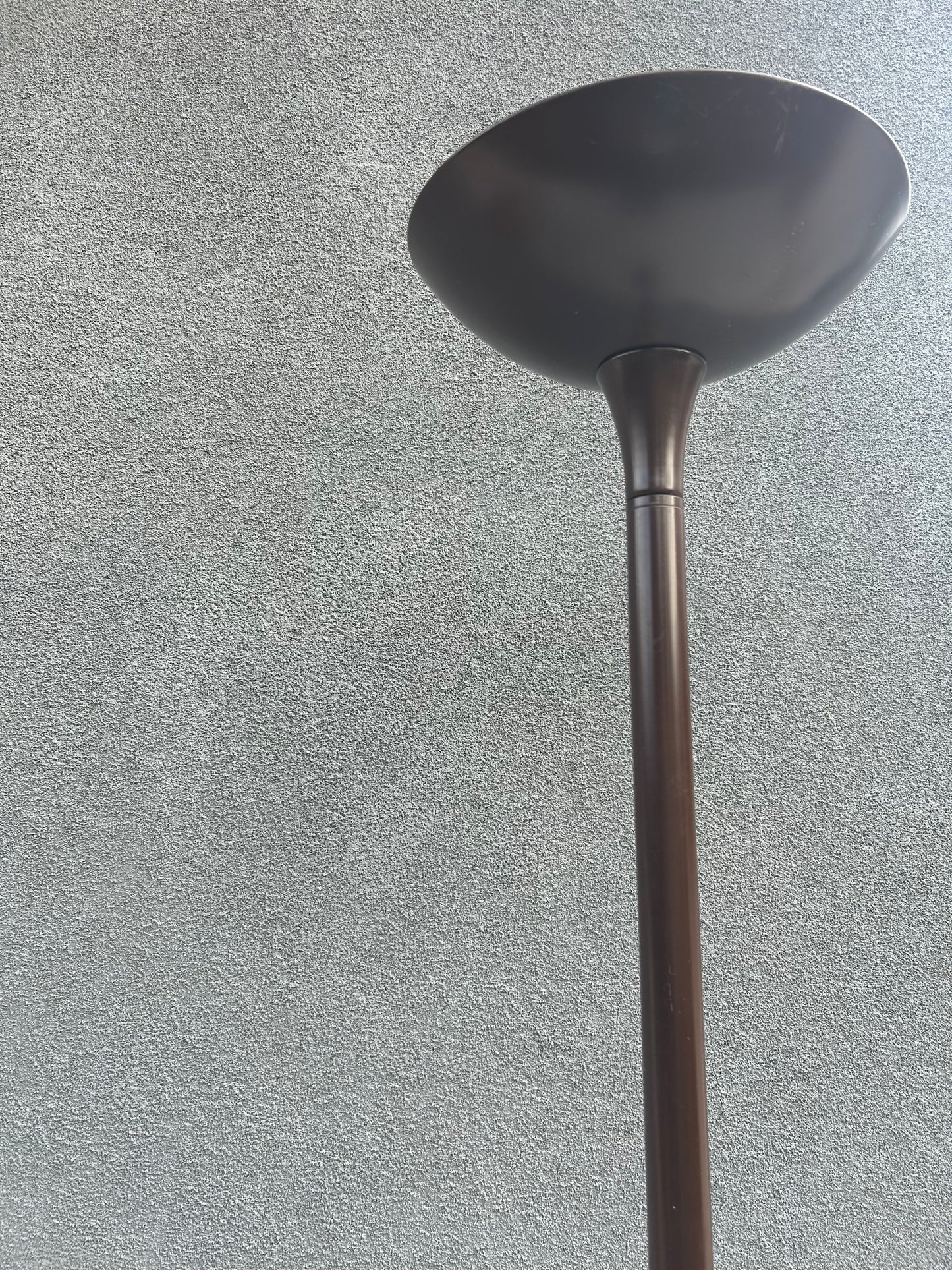 Postmodern Chocolate Metal Torchiere Floor Lamp, Circa 1980s