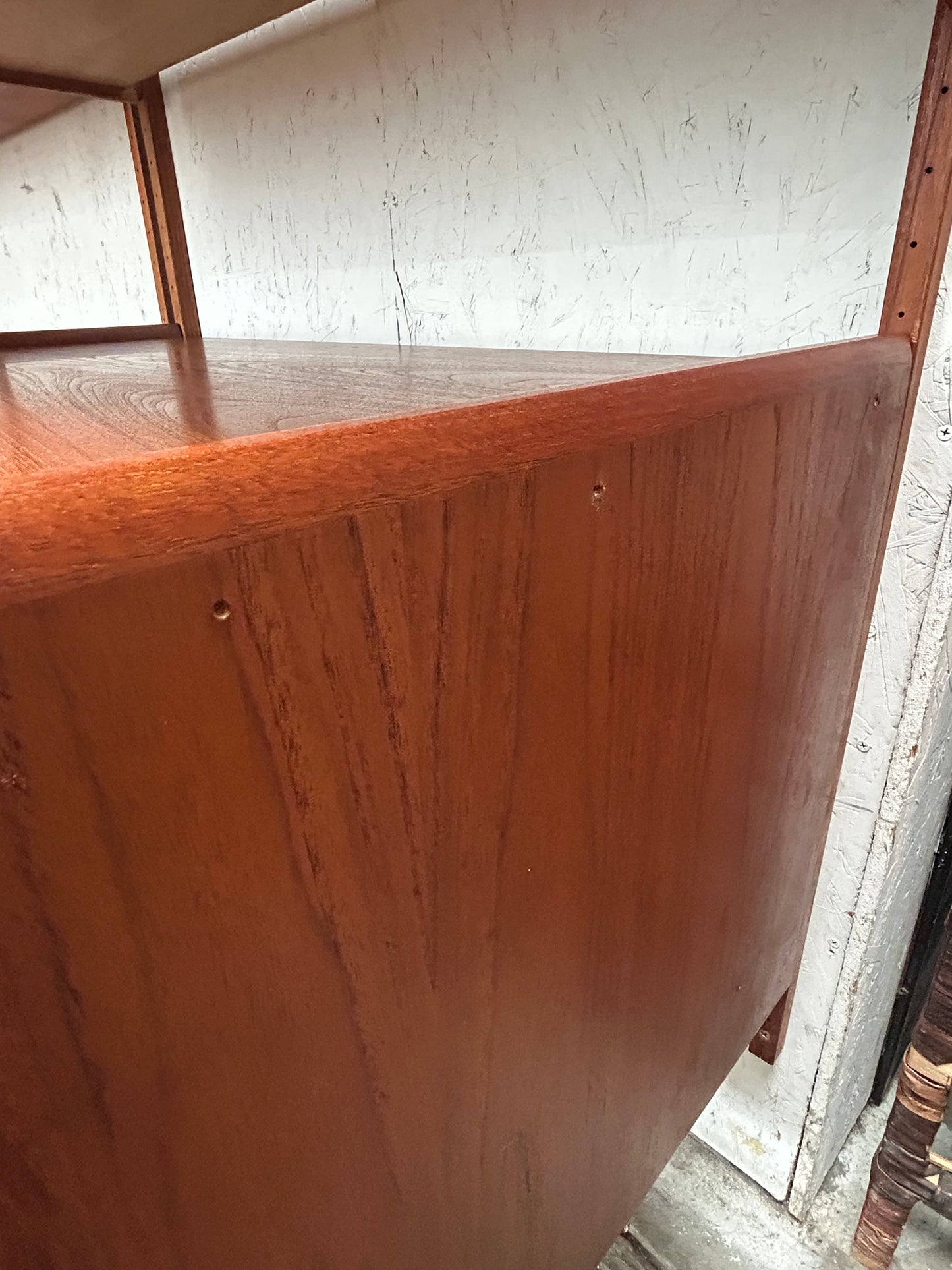 2-3 Bay Pega Teak Modular Wall Unit by Juul Christensen, Imported by Scandiline, Circa 1970s