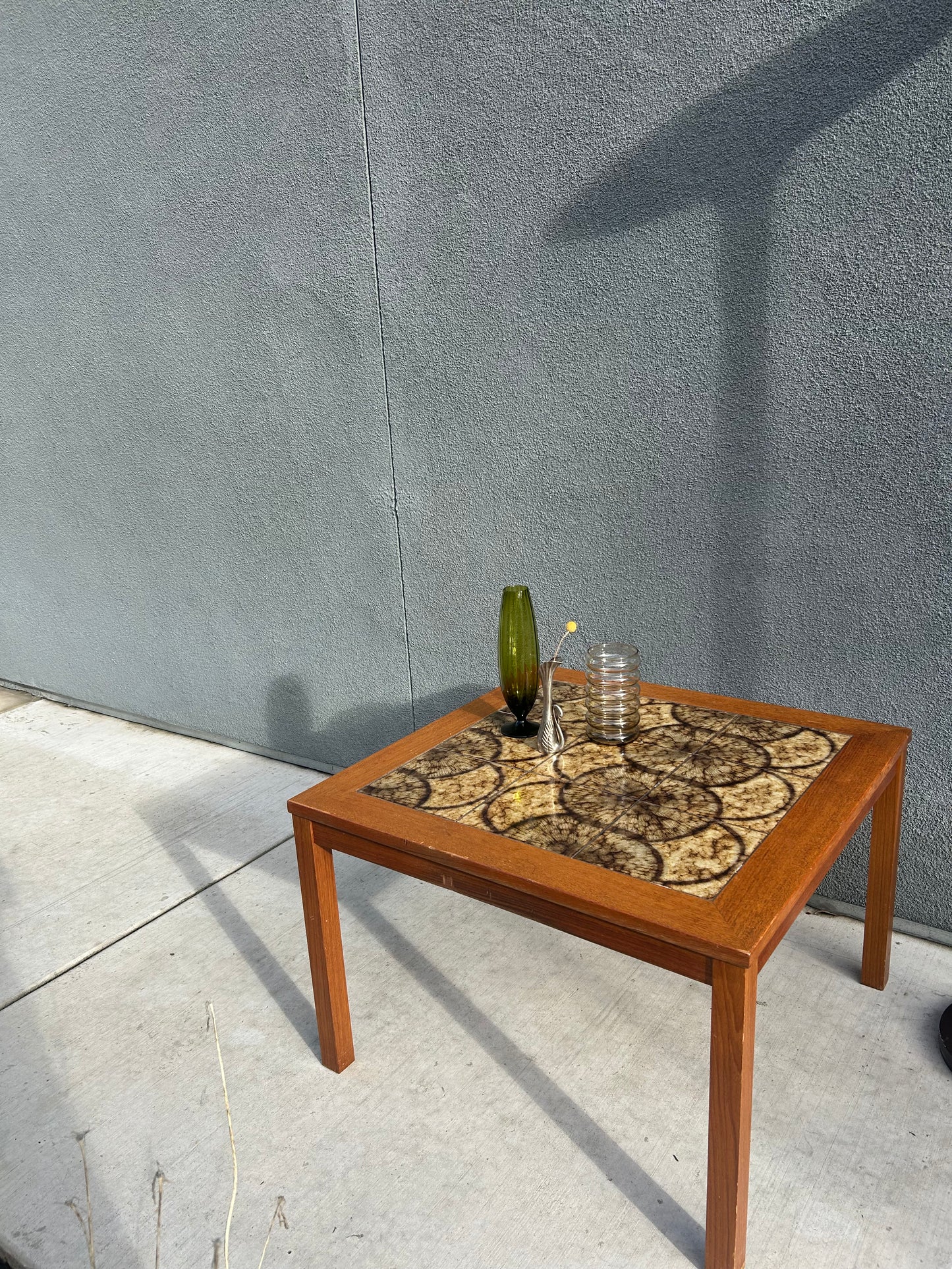Tiled Teak Danish MCM Coffee Table, Circa 1960s
