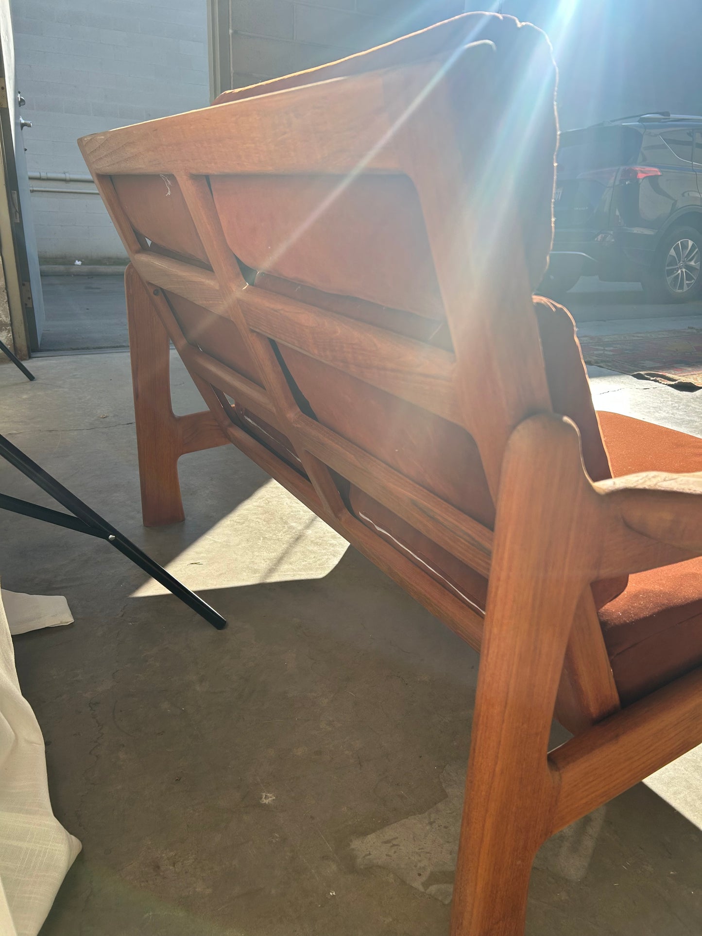 Refinished Danish Style Solid Teak 2-Seater Sofa by KD Furniture, Circa 1970s