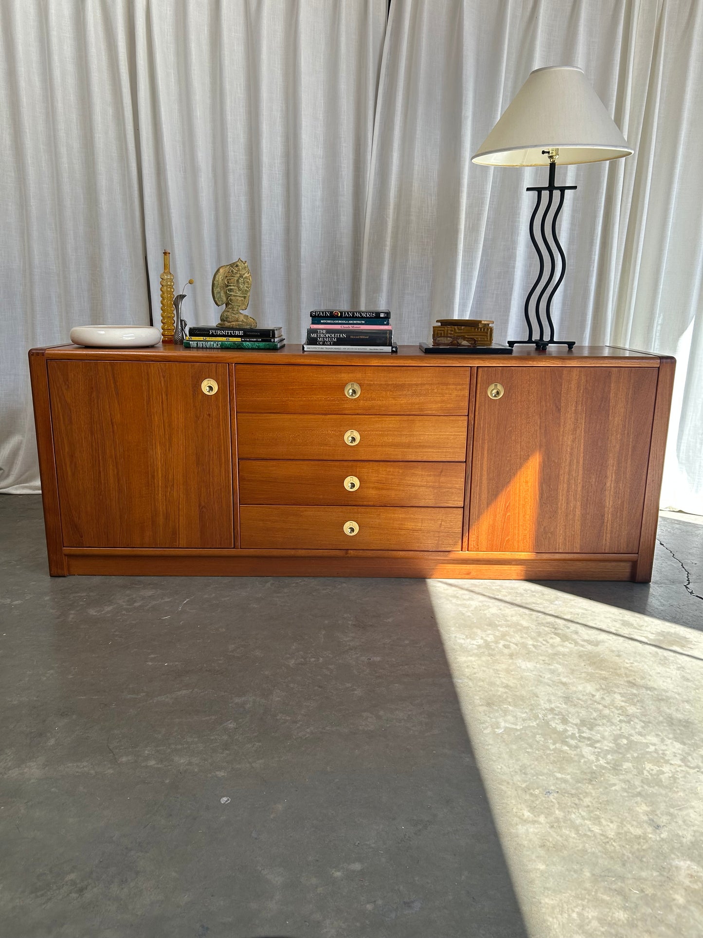 D-Scan Captain Line Scandinavian Modern Teak Credenza, Circa 1970s