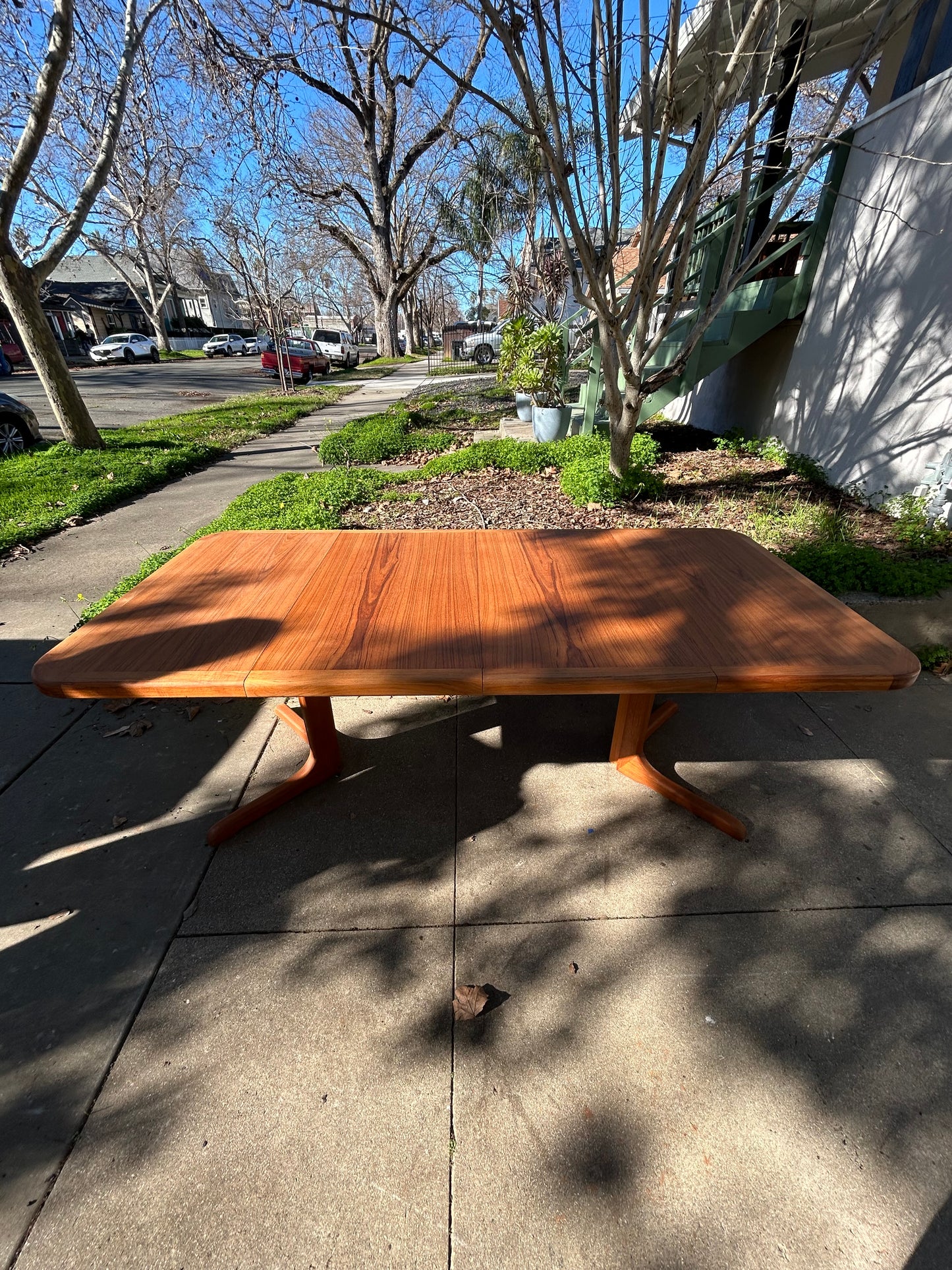 Mid-Century Teak Extendable Dining Table w/ 2 leaves, 1960s