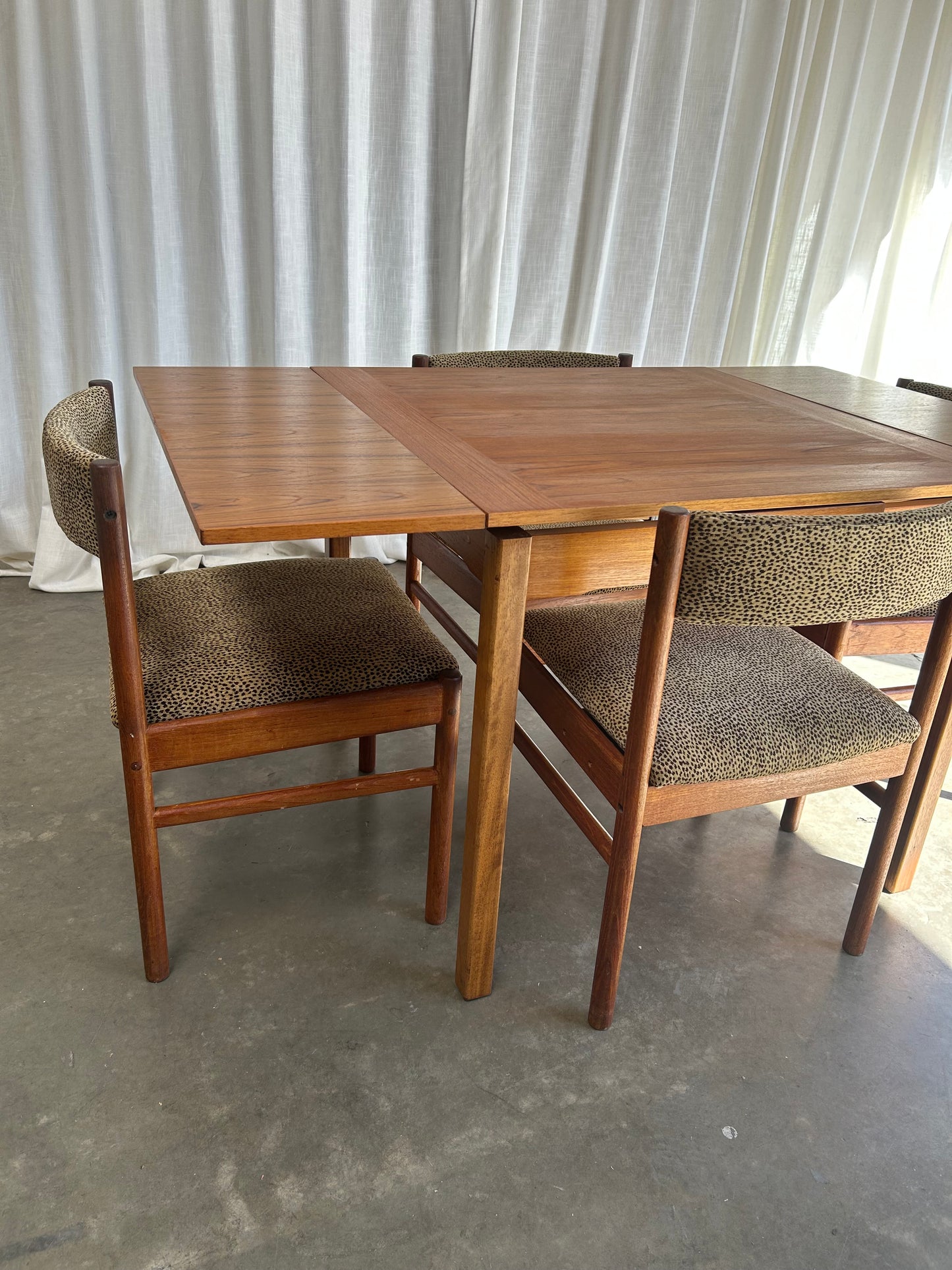 Vintage Danish Teak Extendable Dining Table