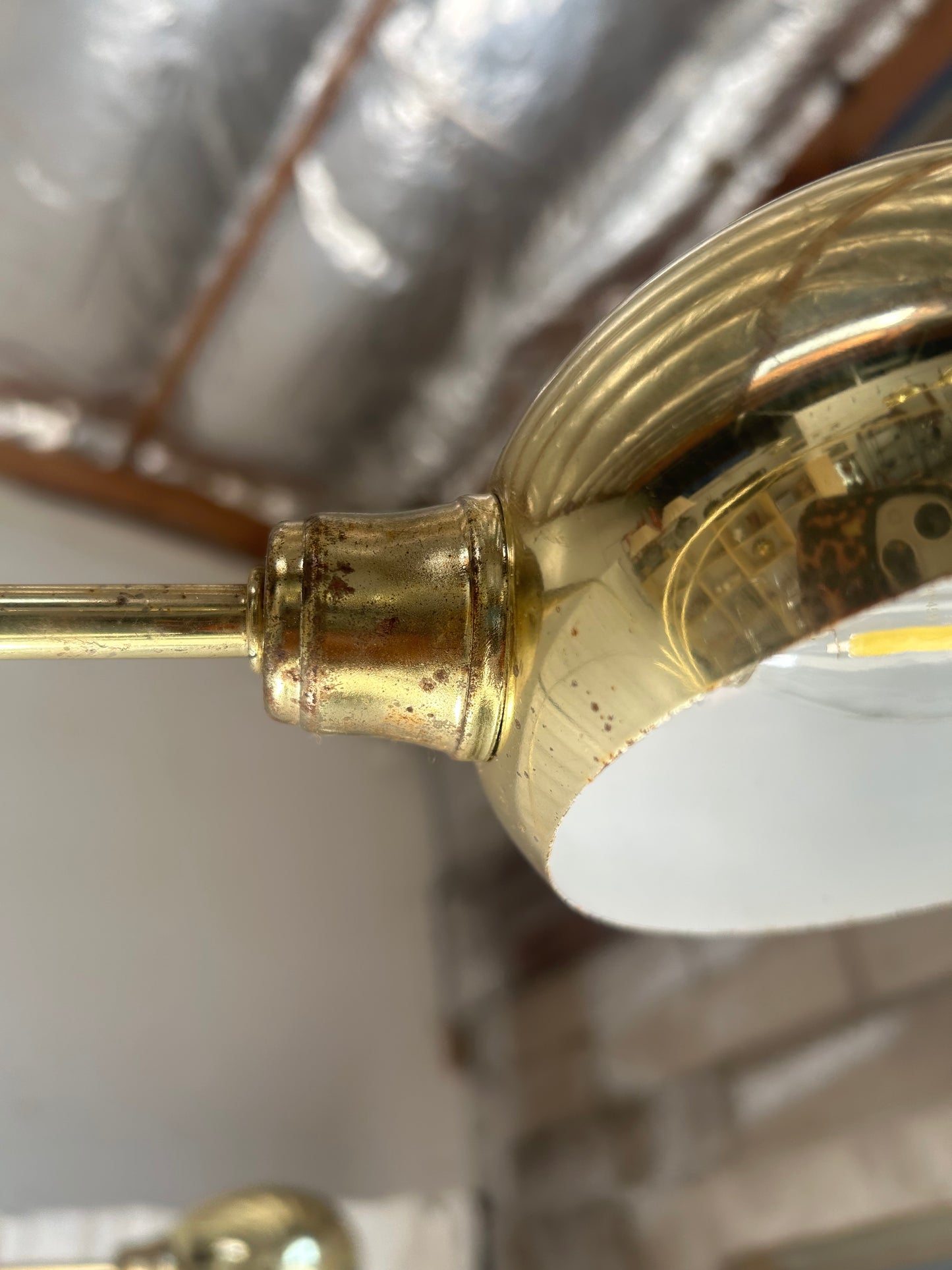 Mid Century Modern Brass 5-Arm Dimmer Spider Floor Lamp
