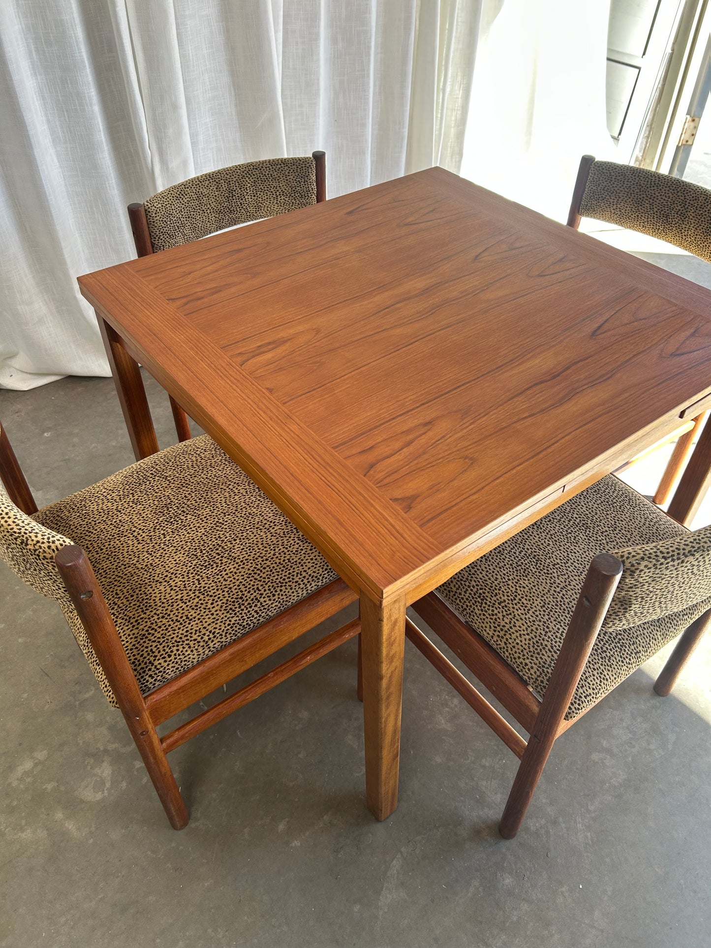Vintage Danish Teak Extendable Dining Table