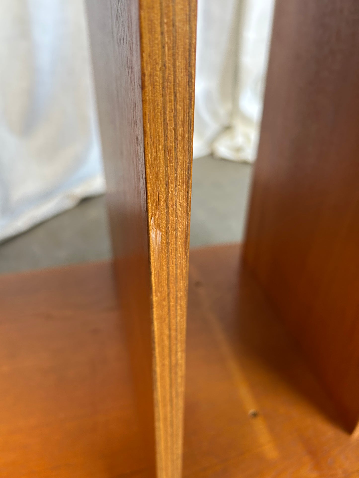 Mid-Century Teak Record Console Cabinet