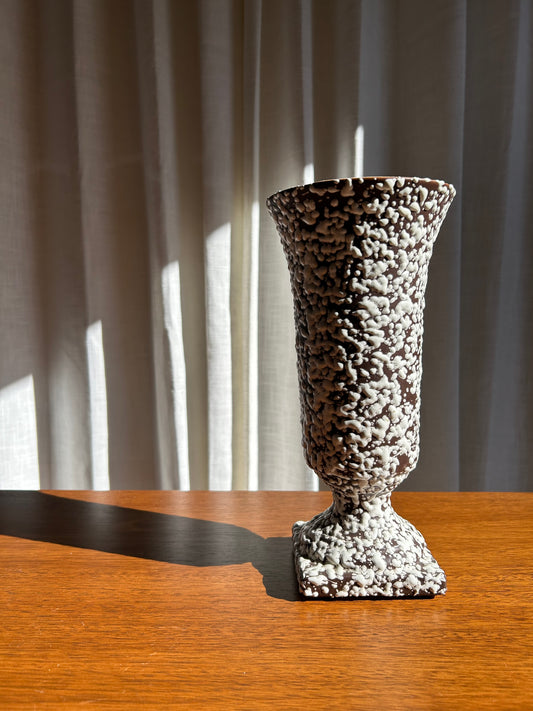 MCM Lava Glazed Ceramic Pedestal Vase