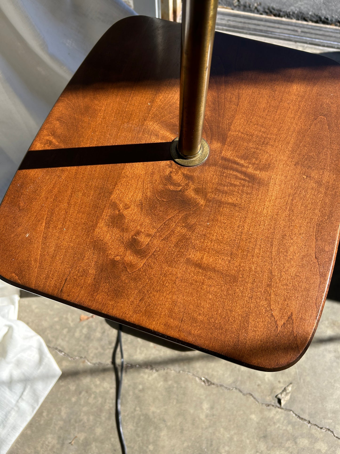Mid Century Modern Floor Lamp w/ Side Table, Circa 1960’s