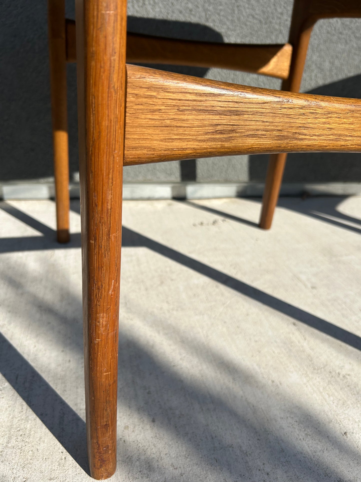 Vintage MCM Sculptural Teak Wood Dining Chairs, Set of 4, Circa 1960s