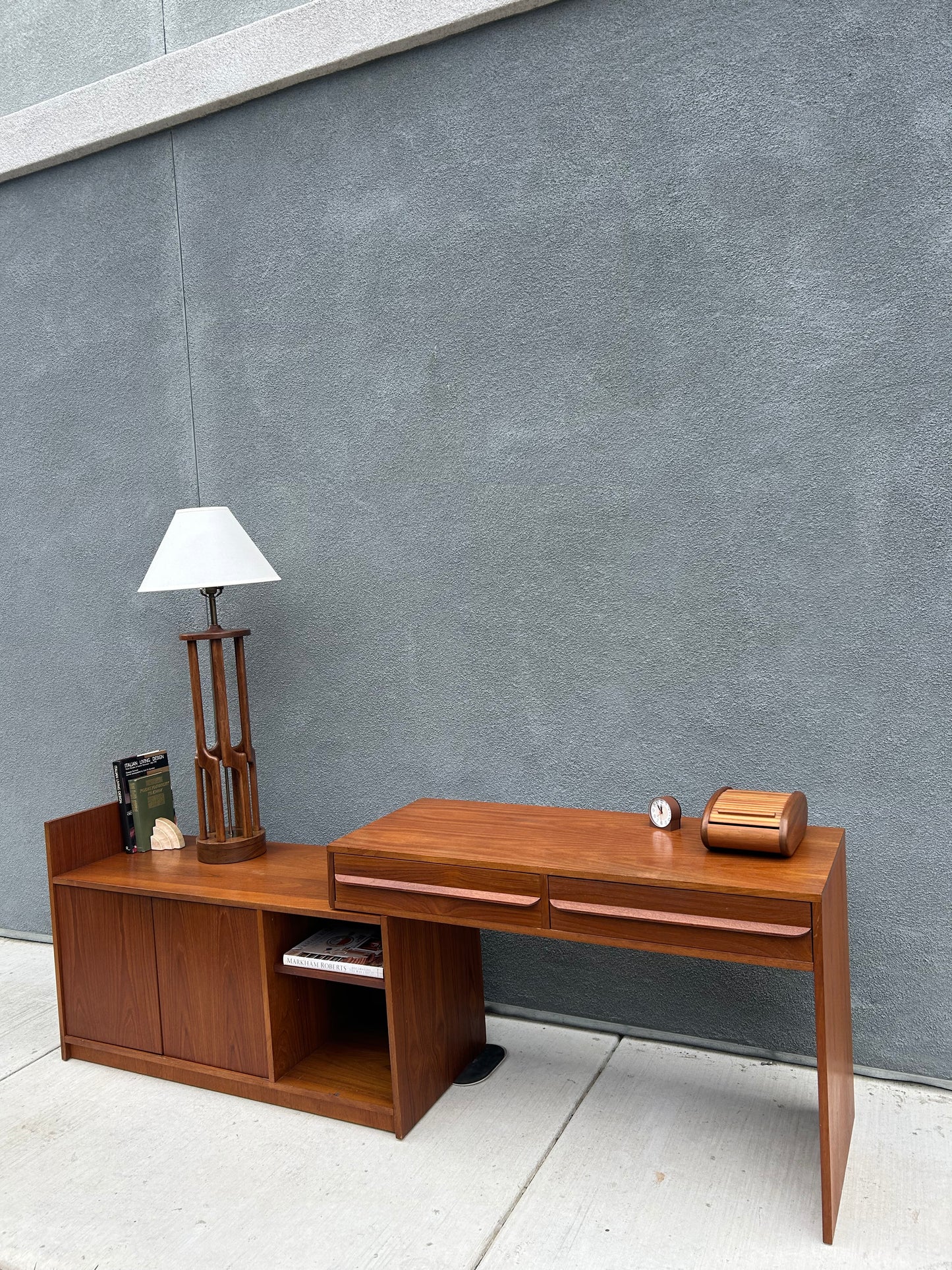 MCM Danish Teak Modular Credenza, Corner Desk or Media Console, Circa 1970s