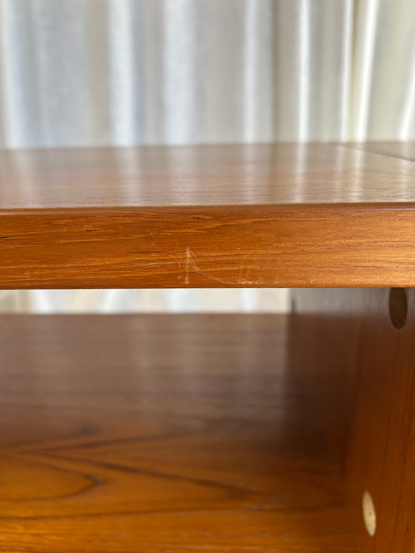 Vintage Teak Modern 2 Piece Modular Low Bookcase Console