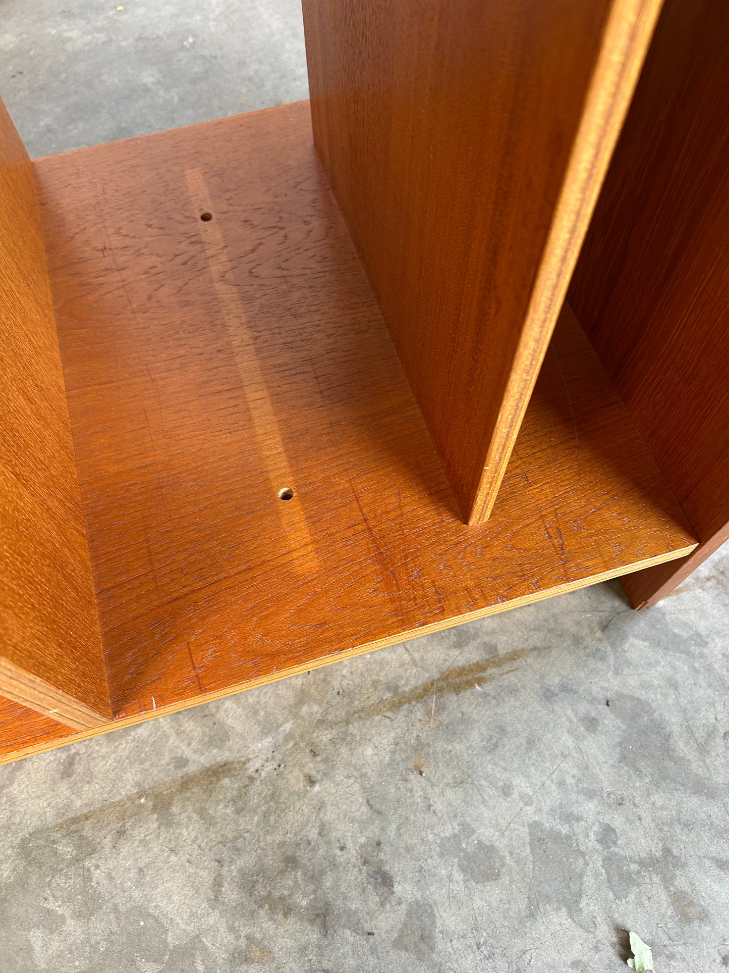 Mid-Century Teak Record Console Cabinet