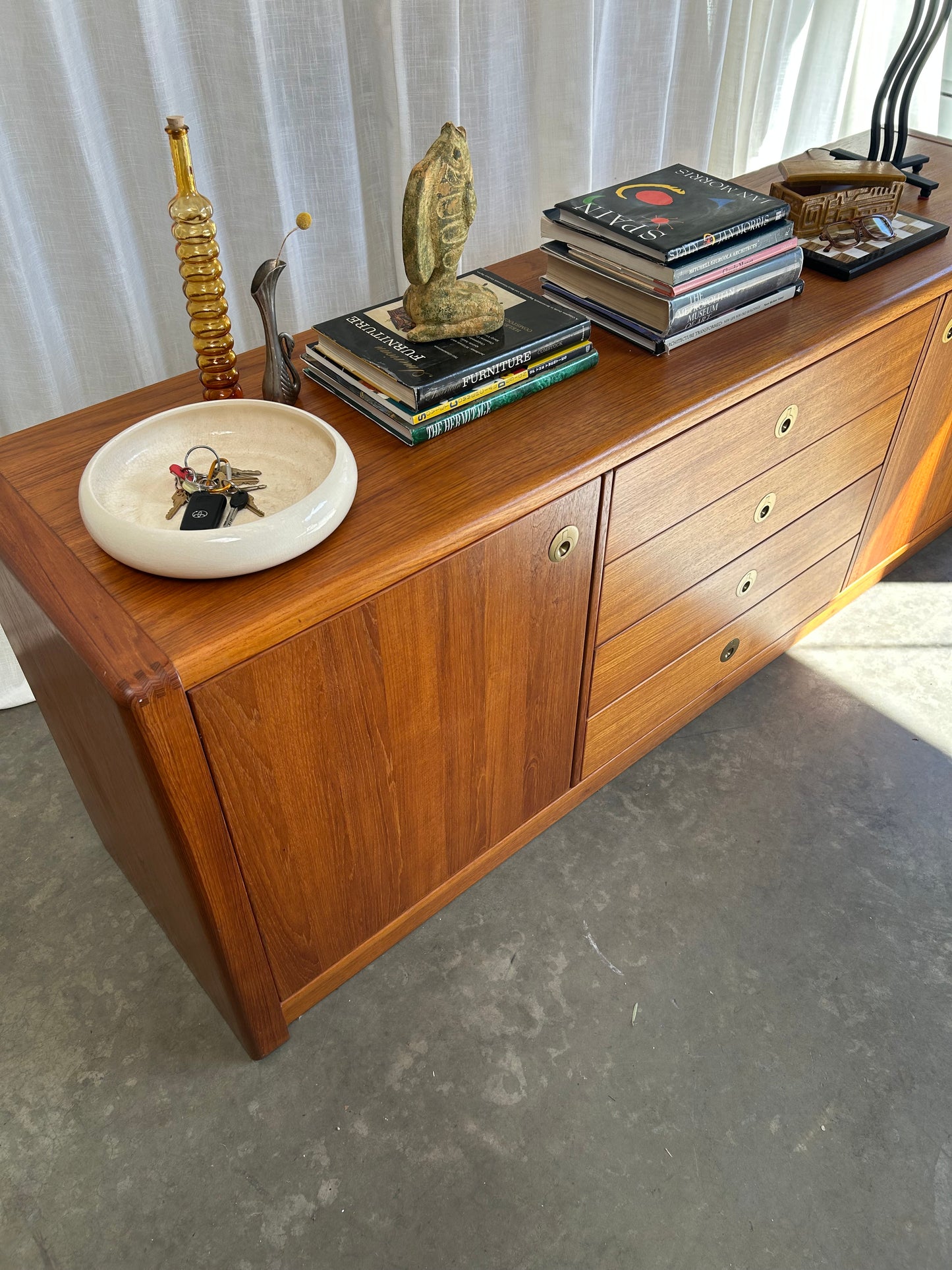 D-Scan Captain Line Scandinavian Modern Teak Credenza, Circa 1970s