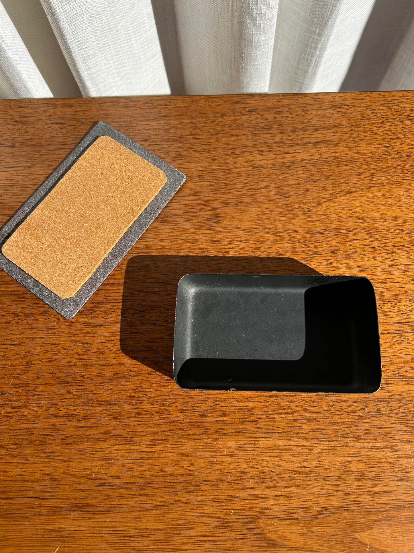 Small MCM Metal Trinket Fish Dish with Lid