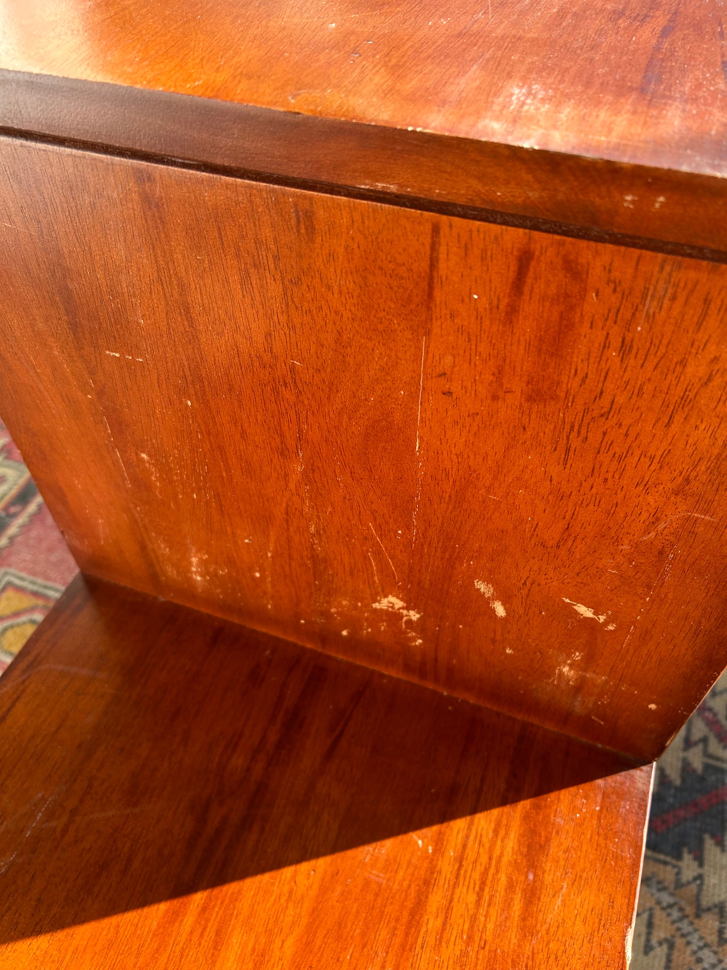 Set of 2 Modular Solid Wood Vintage Puzzle Shelves